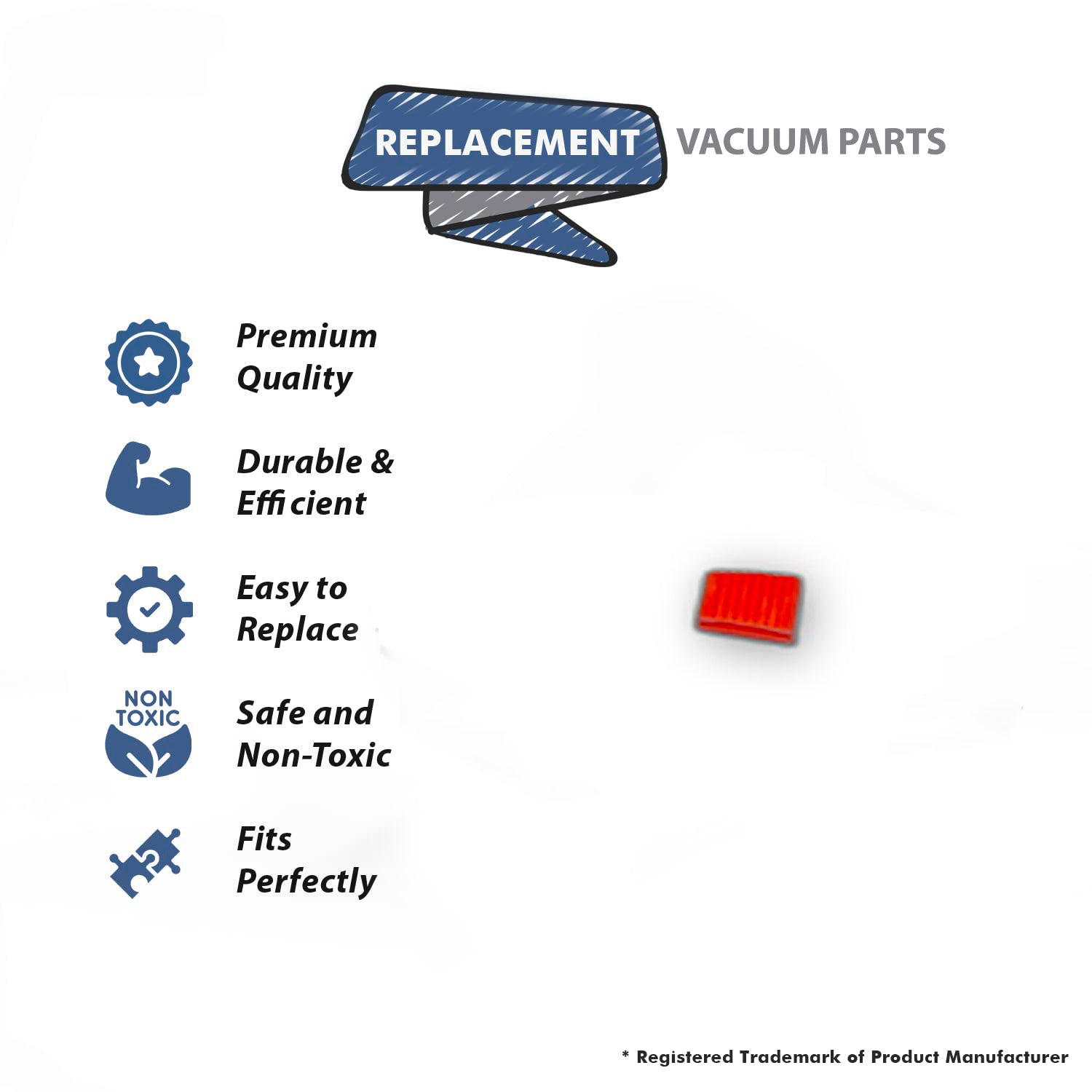 Topvacuumparts Replacement Part For Hoover Vacuum Cleaner Foot Pad # compare to part 38426071