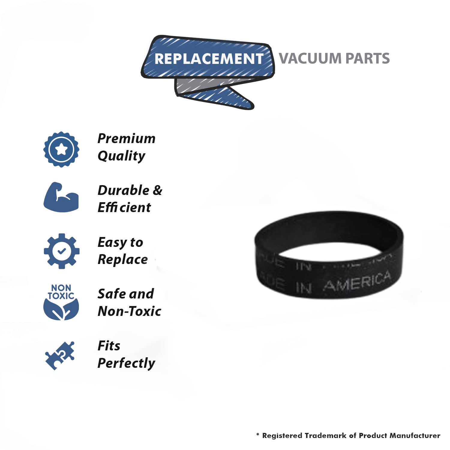 Topvacuumparts Replacement Part for Dirt Devil (6) Hand Vacuum Model 103 Belts # Compare to Part 17397