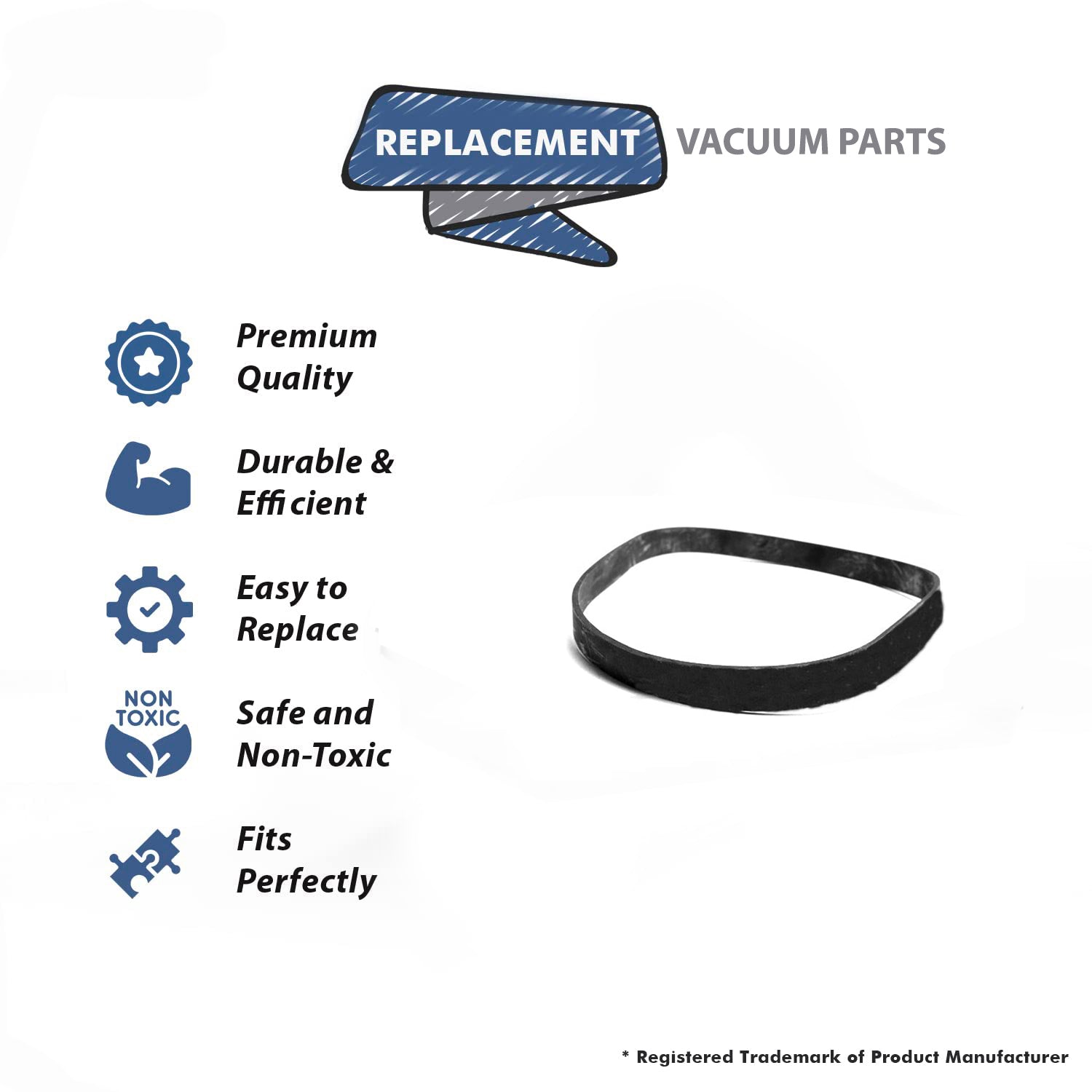 Topvacuumparts Replacement Part For Dirt Devil Vacuum Belt Style 7 Fits Polybagged (2 Belt) # compare to part 1400615600