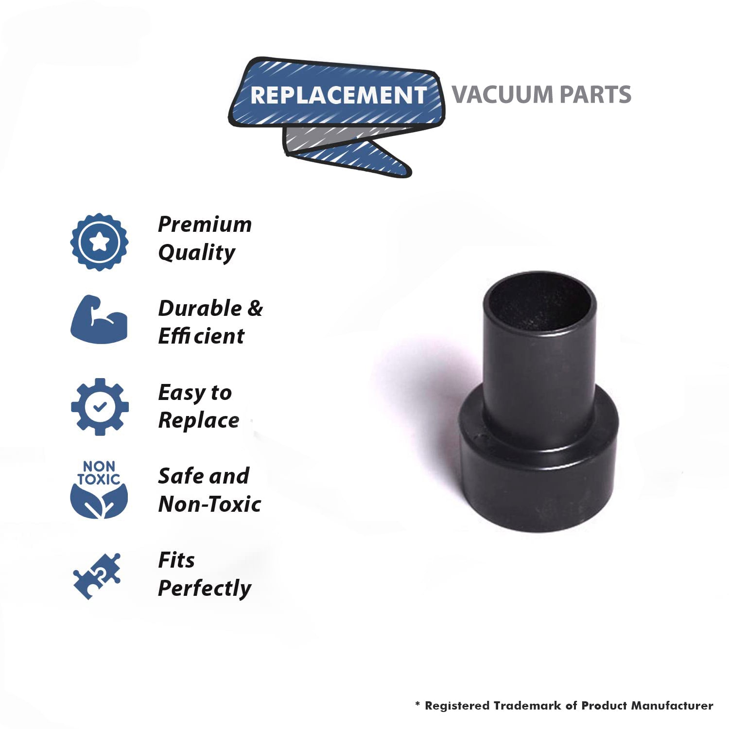 Topvacuumparts Replacement Part for Shop-Vac Cleaner Hose Machine End Coupling 2 1/2'' to 1 1/2''(3Pk) # Compare to Part 88-1050-08, RAMM-260C111