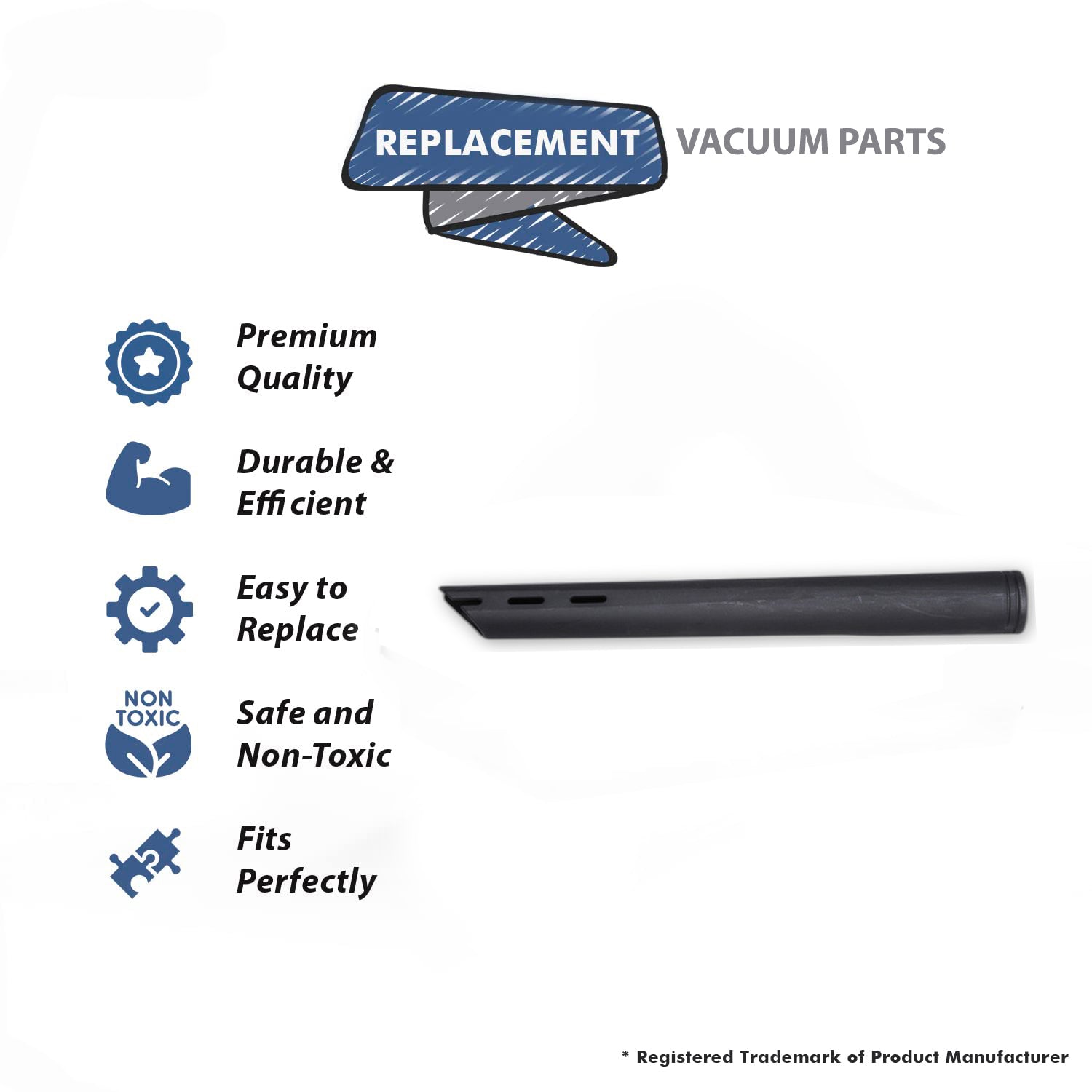 Topvacuumparts Replacement Part For Fit All, Residential Vacuum Black 13Inch, 2 Crevice Tool # compare to part 34817-125