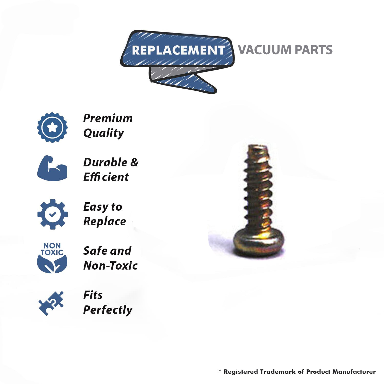 Topvacuumparts Replacement Part For Evolution-Bernina Vacuum Cleaner B/P Latch Screw, 3PK # compare to part 01-7240-02