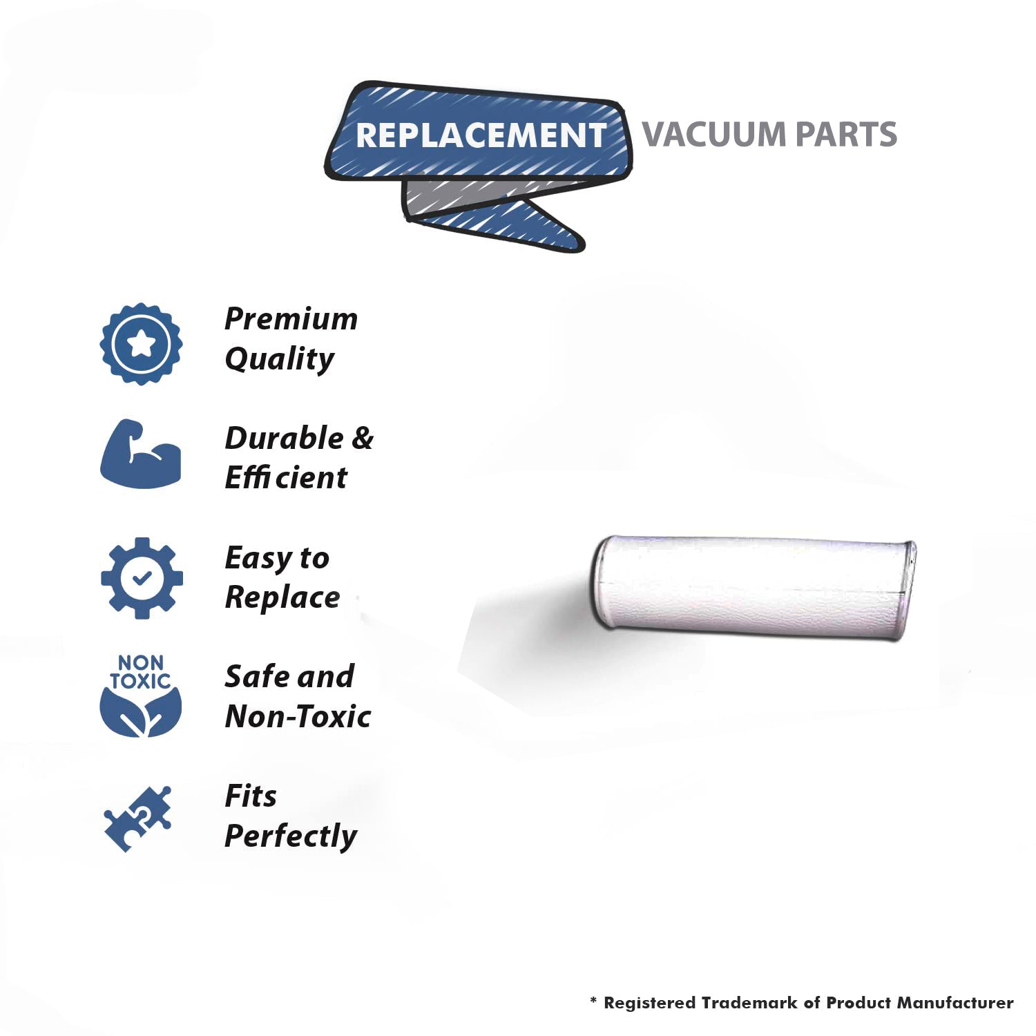 Topvacuumparts Replacement For Eureka Sanitaire Vacuum Cleaner White Handle Grip 1PK # Compare to part 3529322