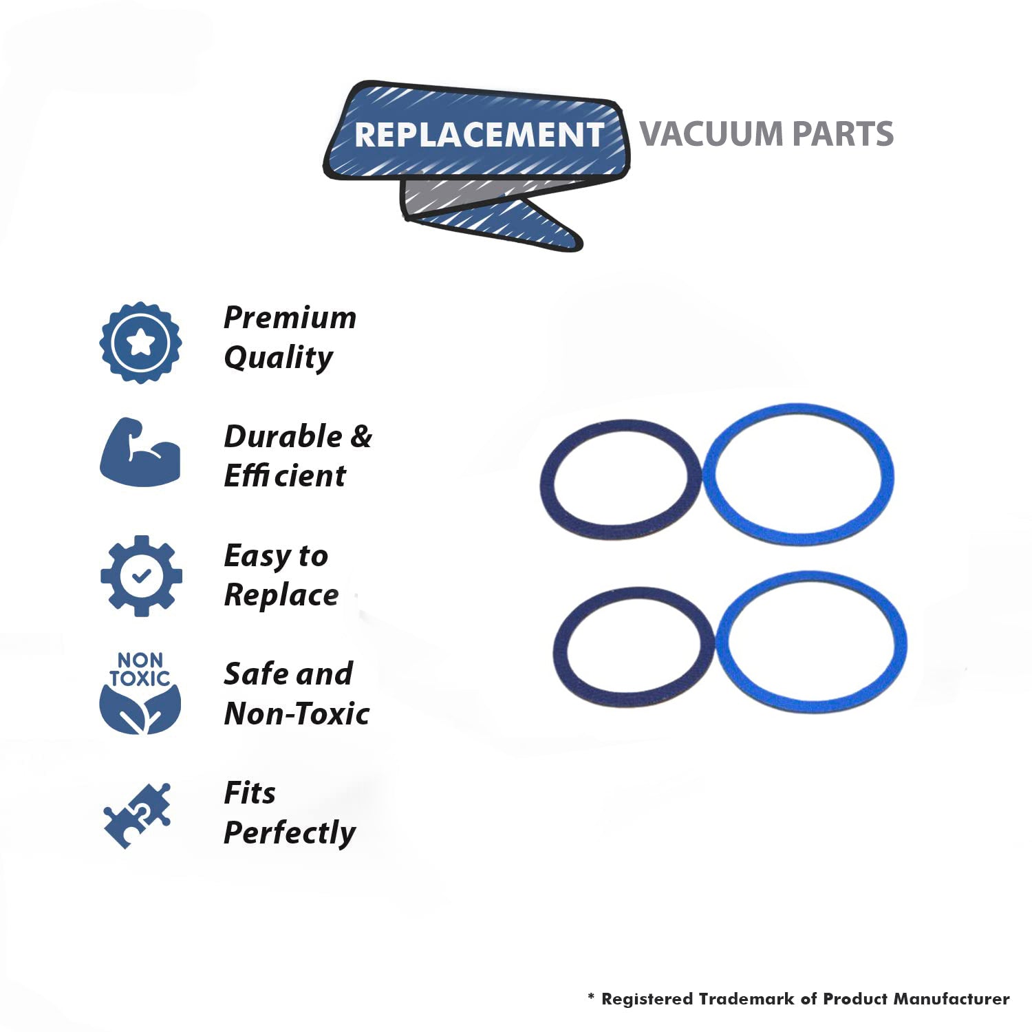 Topvacuumparts Replacement Part For Fuller Brush, Vacuum Fan Seal, FB-SM Upright Models (2Pk 4 Seal) # compare to part C121-0000