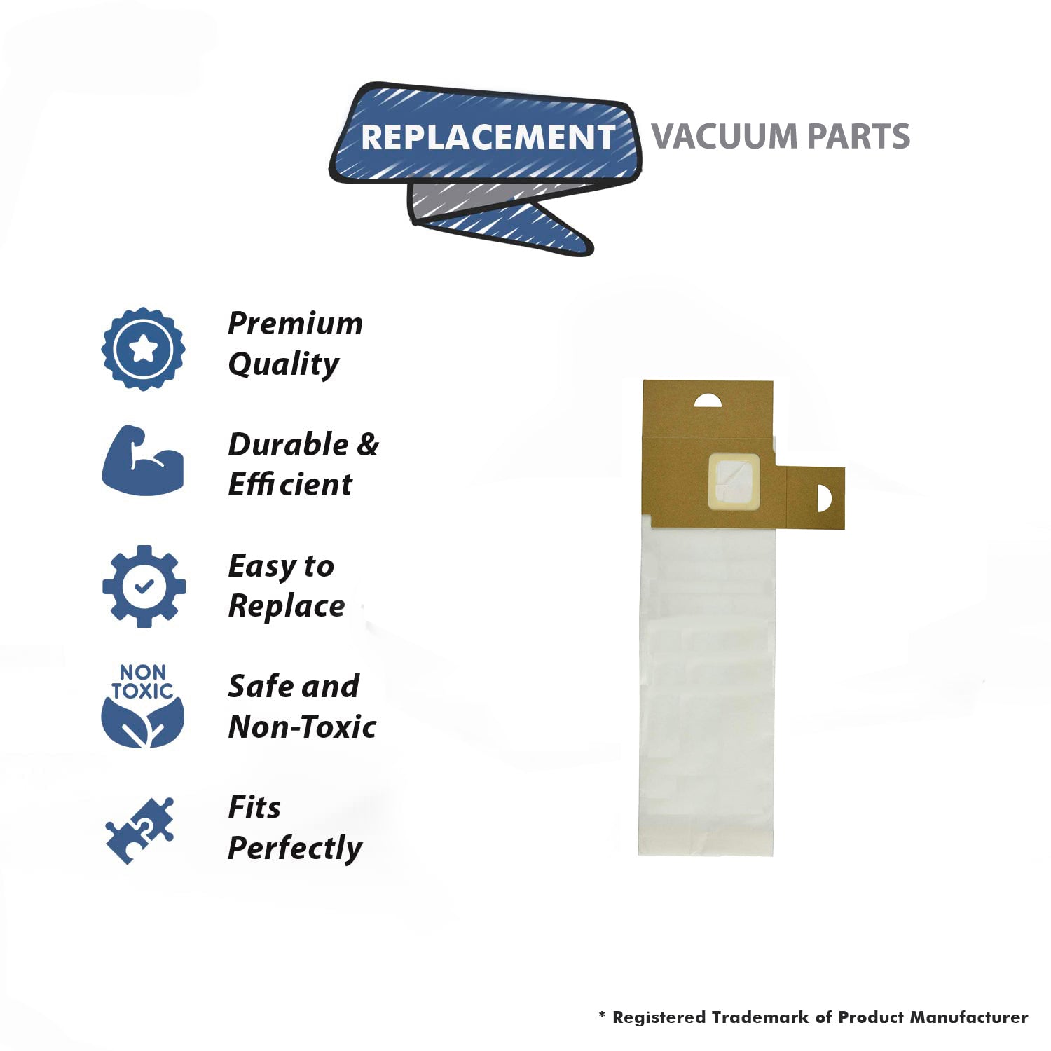 Topvacuumparts Replacement Part For Eureka Sanitaire Style LS Vacuum Paper Bags 25PK # compare to part 63256A-10