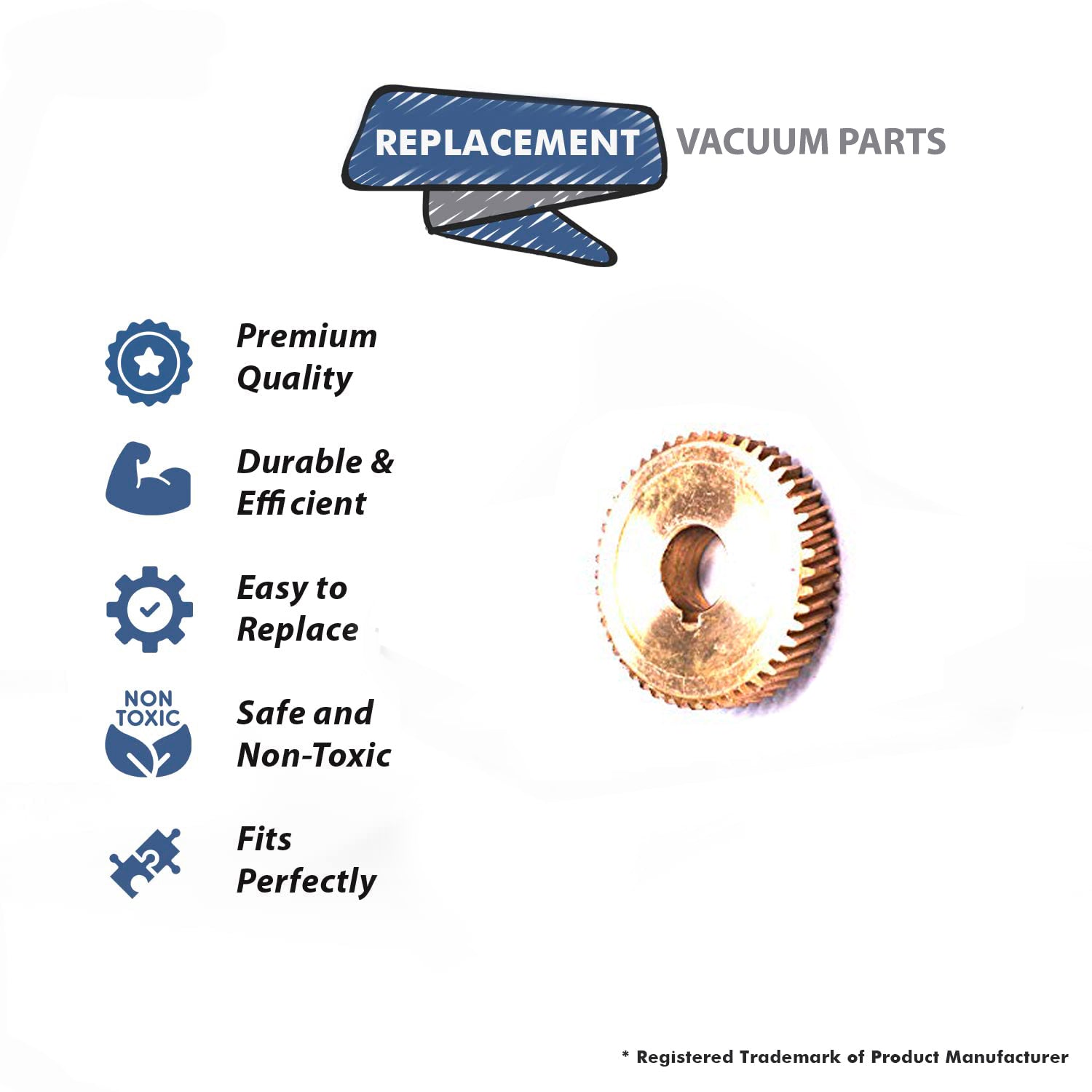 Topvacuumparts Replacement Part For Koblenz P-747 Vacuum Cleaner Left Hand Gear # compare to part 46-2023-3