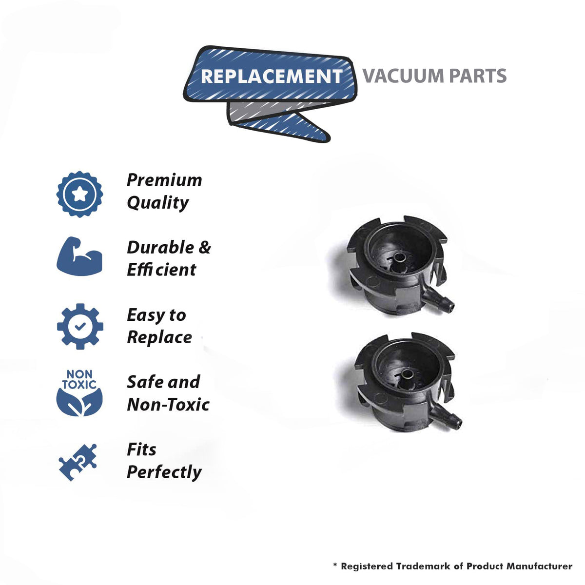Topvacuumparts Replacement Part For Bissell 1698 Pro Heat Vacuum Auto Load Cap 2Pk # compare to part 2140710