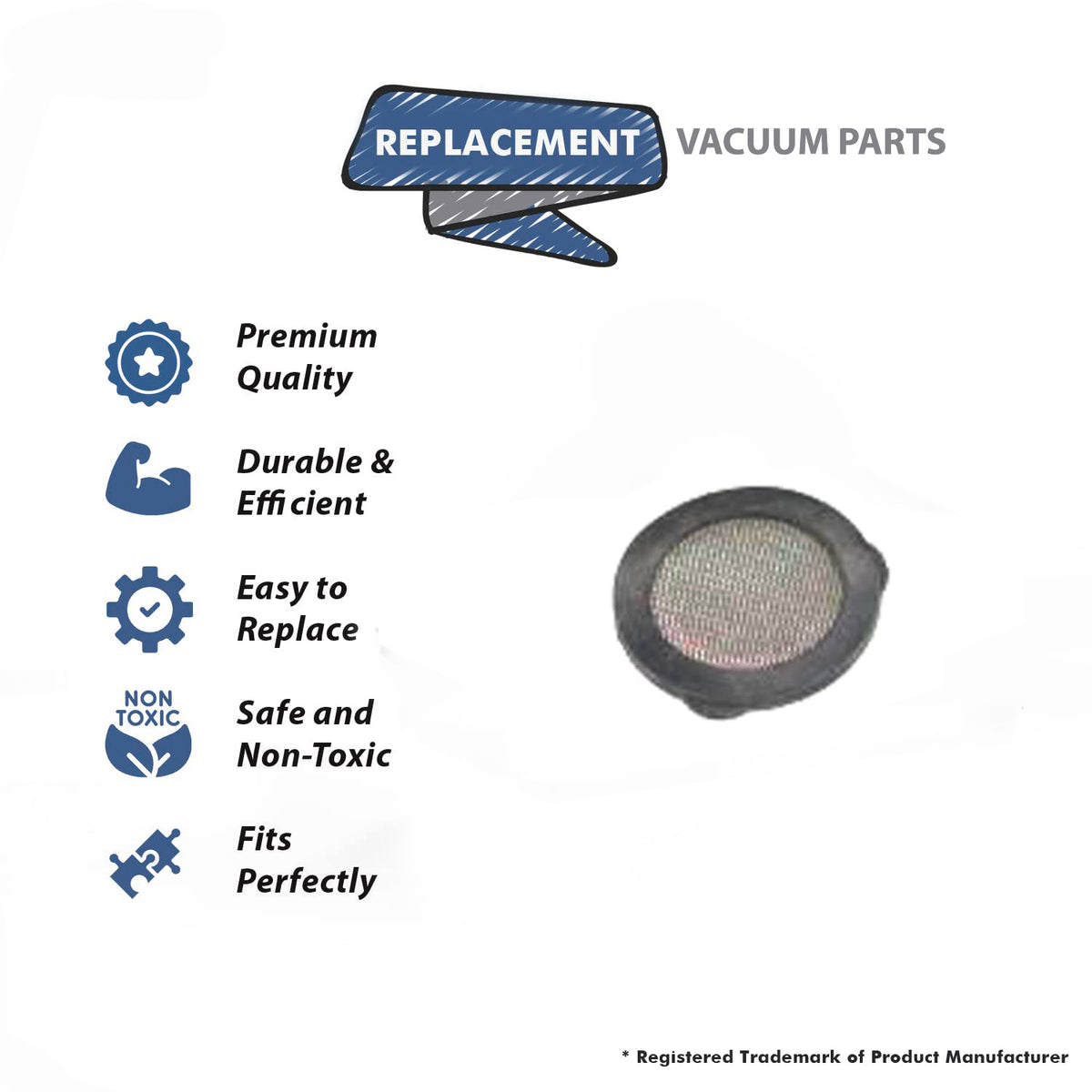Topvacuumparts Replace Part For D3A, D3C, D4C SE, D4C Aqua Mate (F/E) Screen Washer Compatible With Part Number 7356