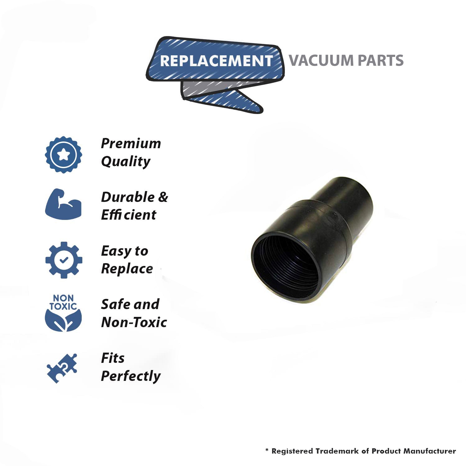 Topvacuumparts Replacement Part For Proteam Proclean Vacuum Cleaner Black Straight Swivel 1-1/2