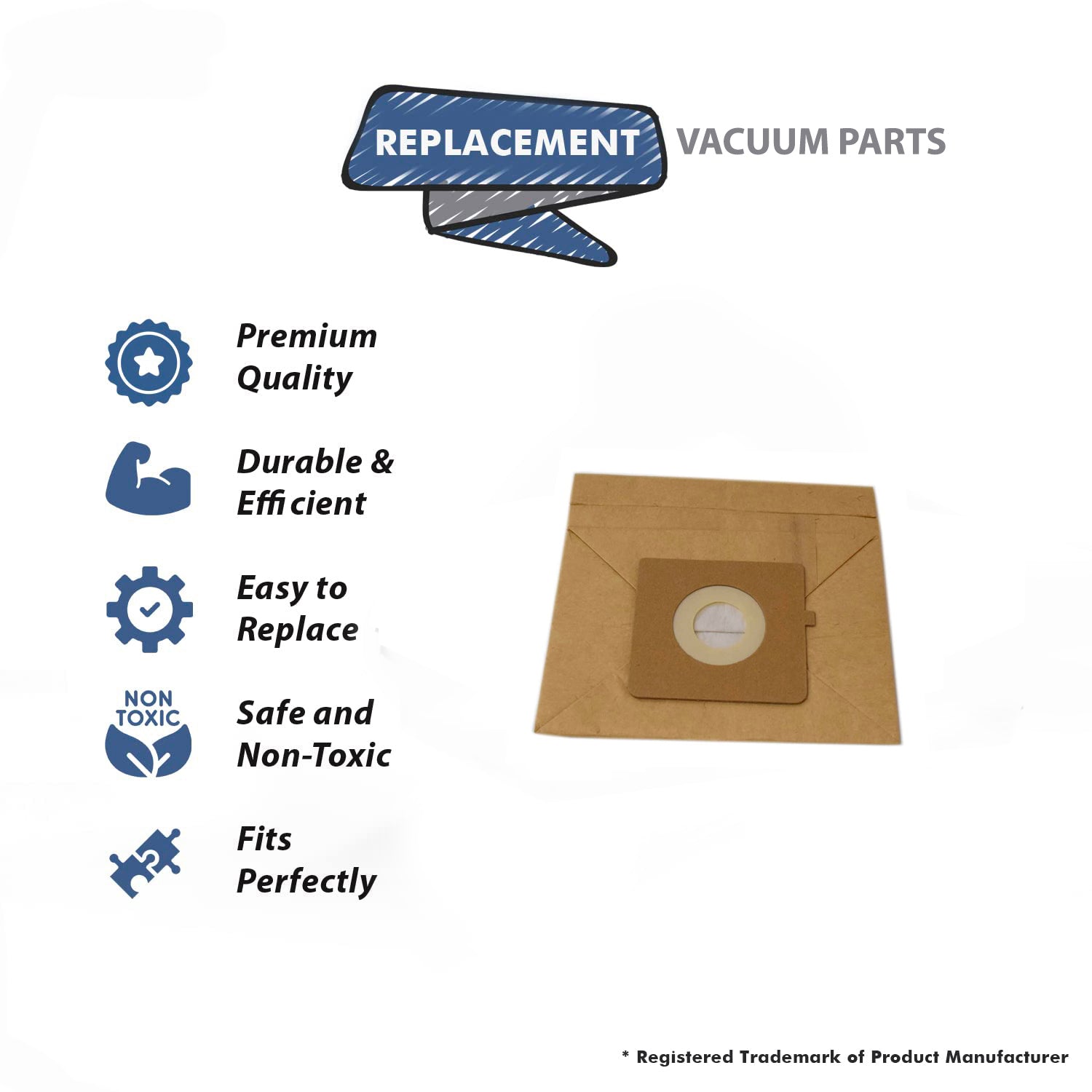 Topvacuumparts Replacement Part For Bissell Dust Bags For Zing Canister 22Q3 Vac Model # compare to part 2037500
