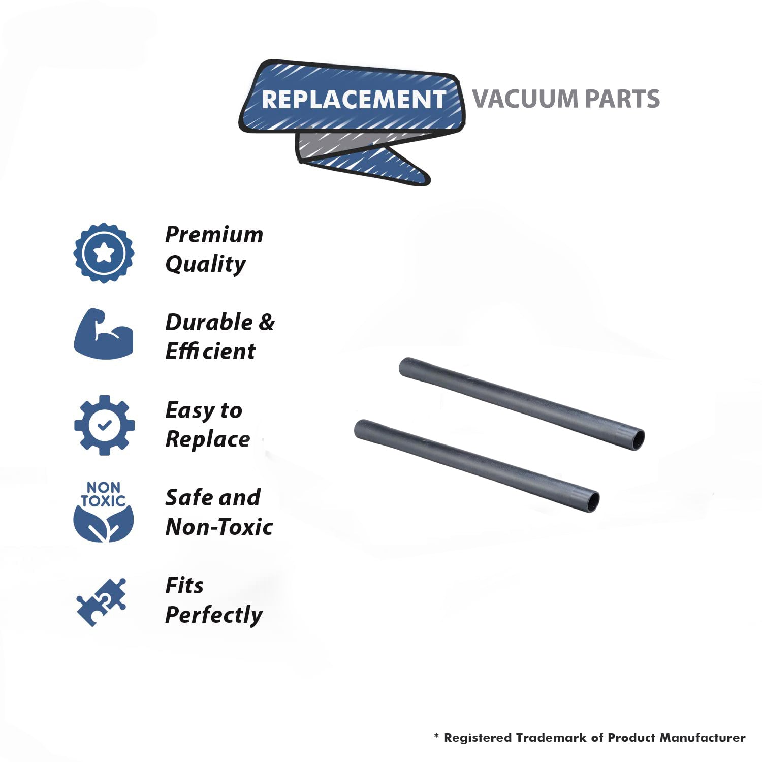 Topvacuumparts Extension Wands Replacement for Eureka Canister Vacuum Models 3670G, 3670M, 3670H, 3684A, 3684B, 3695A (2 Wands)