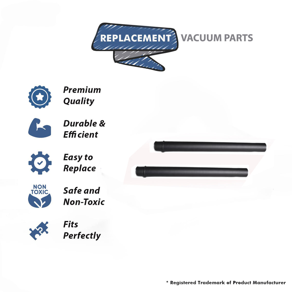 Topvacuumparts Replacement Part For Bissell 3522, 6585 Upright Vacuum Cleaner 2 Wand # compare to part 2031068