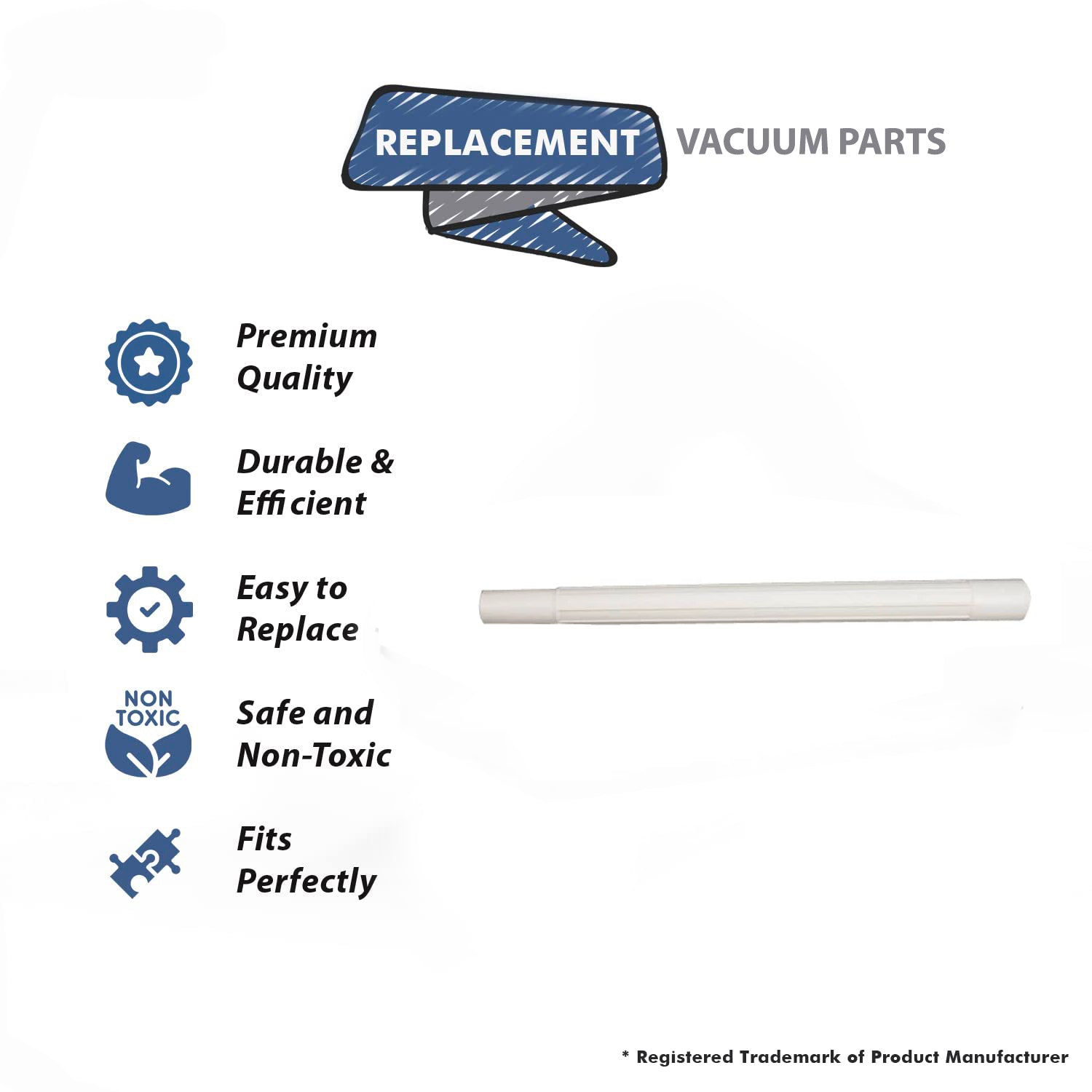 Topvacuumparts Vacuum Cleaner 2 Extension Wands 1-1/4