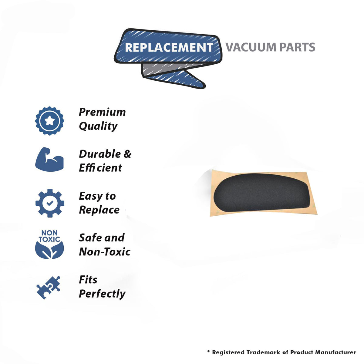 Topvacuumparts Replacement Part For Hizero F500 Vacuum Cleaner Bionic Mop Left Side Sticker Decal # Compare to Part M8500012701
