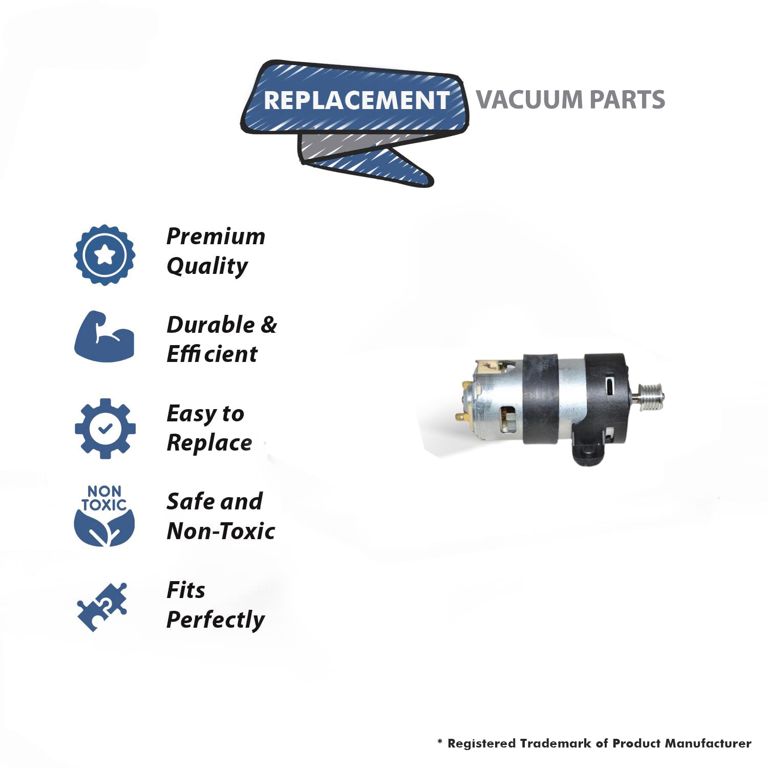 Topvacuumparts Replacement Part for Bissell 2920 Powerlifter Pet Brush Motor # Compare to Part 1627703