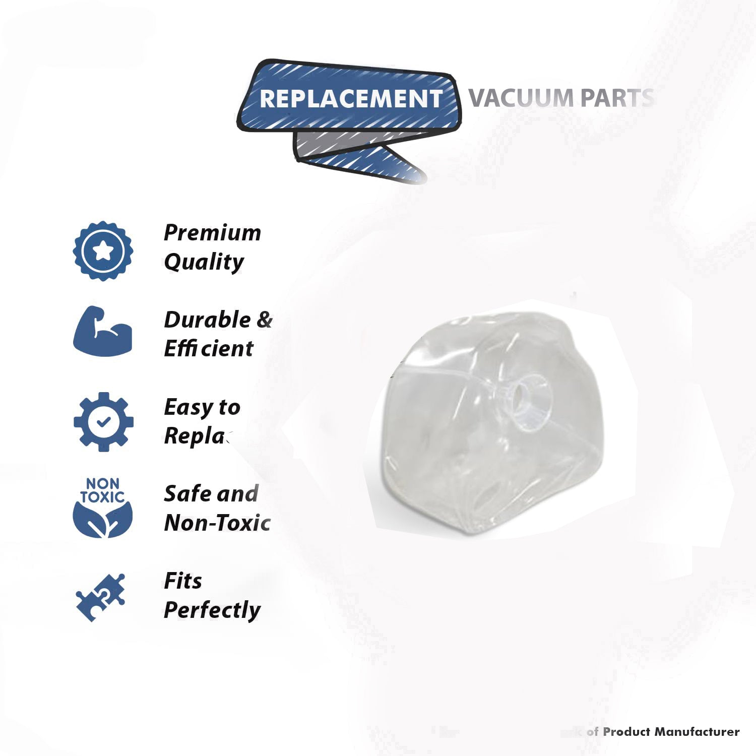 Topvacuumparts Replacement For Bissell 1799 Steam Vac Vacuum Cleaner Bladder # 1609108