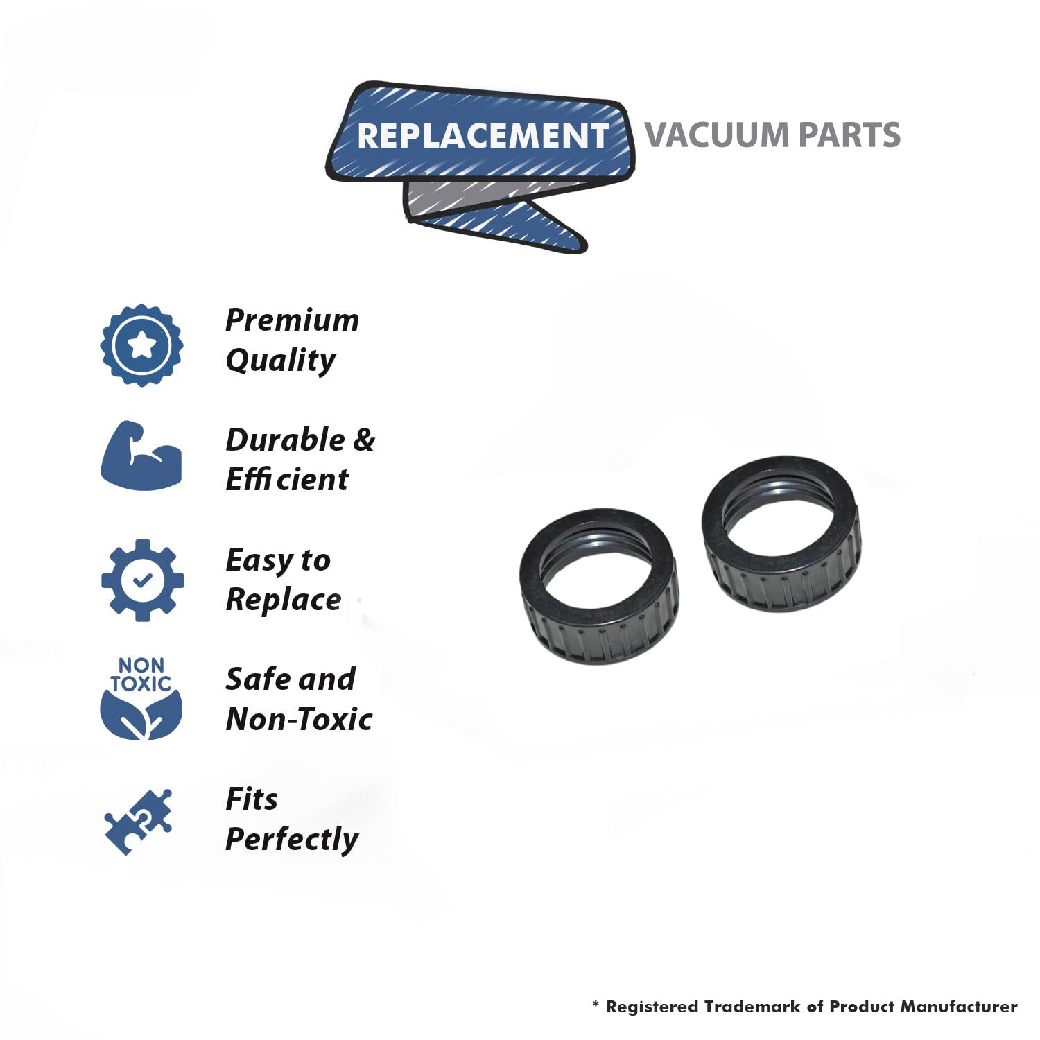 Topvacuumparts (2) Replacement Part For Eureka, Sanitaire Vacuum Wand Nut And Snap Ring # compare to part B352-3900N