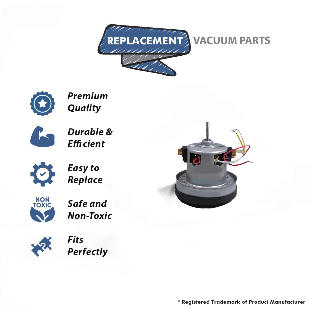Topvacuumparts Replacement Part For Hoover UH70120 UH30600 windtunnel T Series Vacuum Cleaner Motor # Compare to Part 440005397
