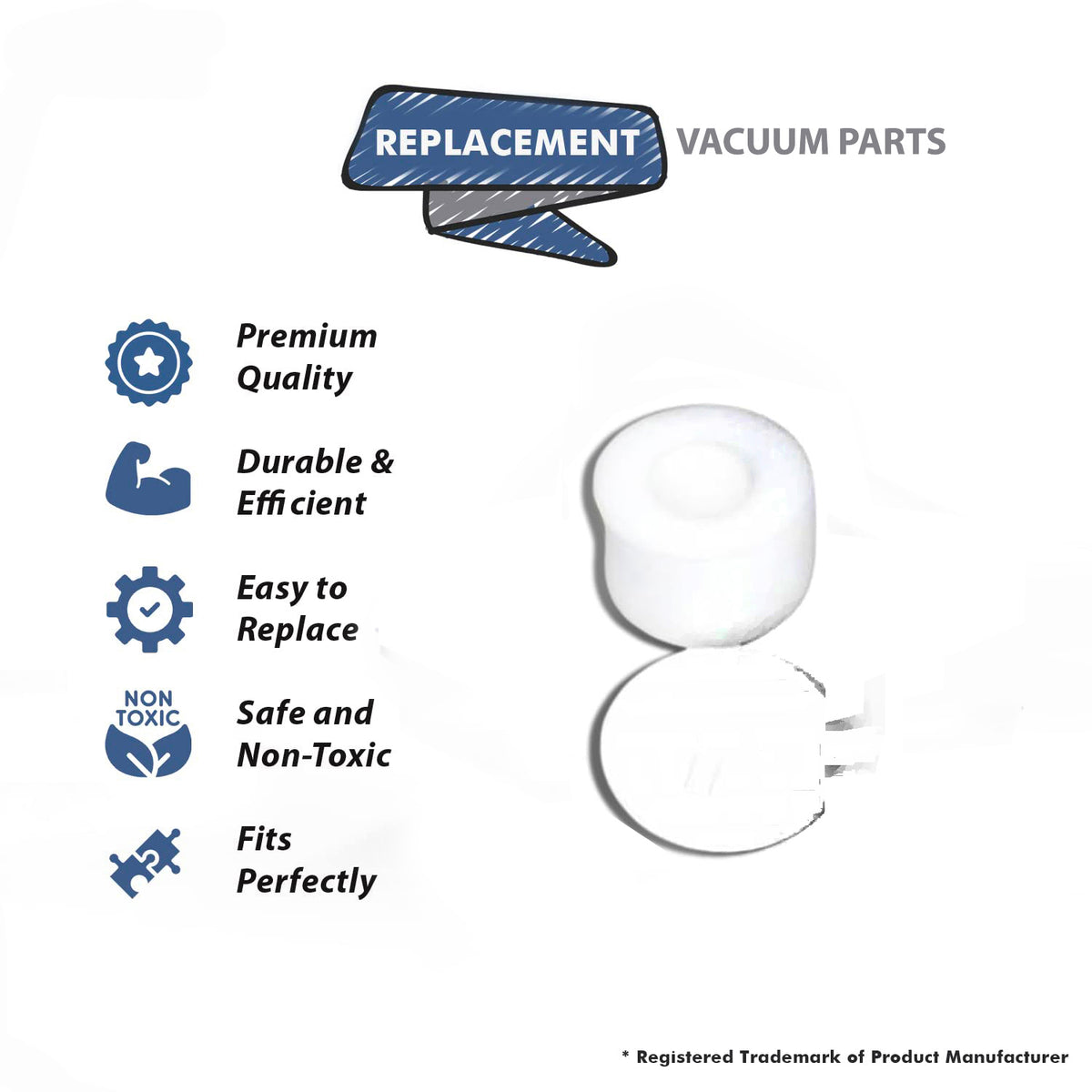 Topvacuumparts Foam & Felt Filter Kit Replacement for Shark Rotator NV601,NV611,NV771 & UV700 Lift Away Vacuum Cleaner Compare to part # XFF600