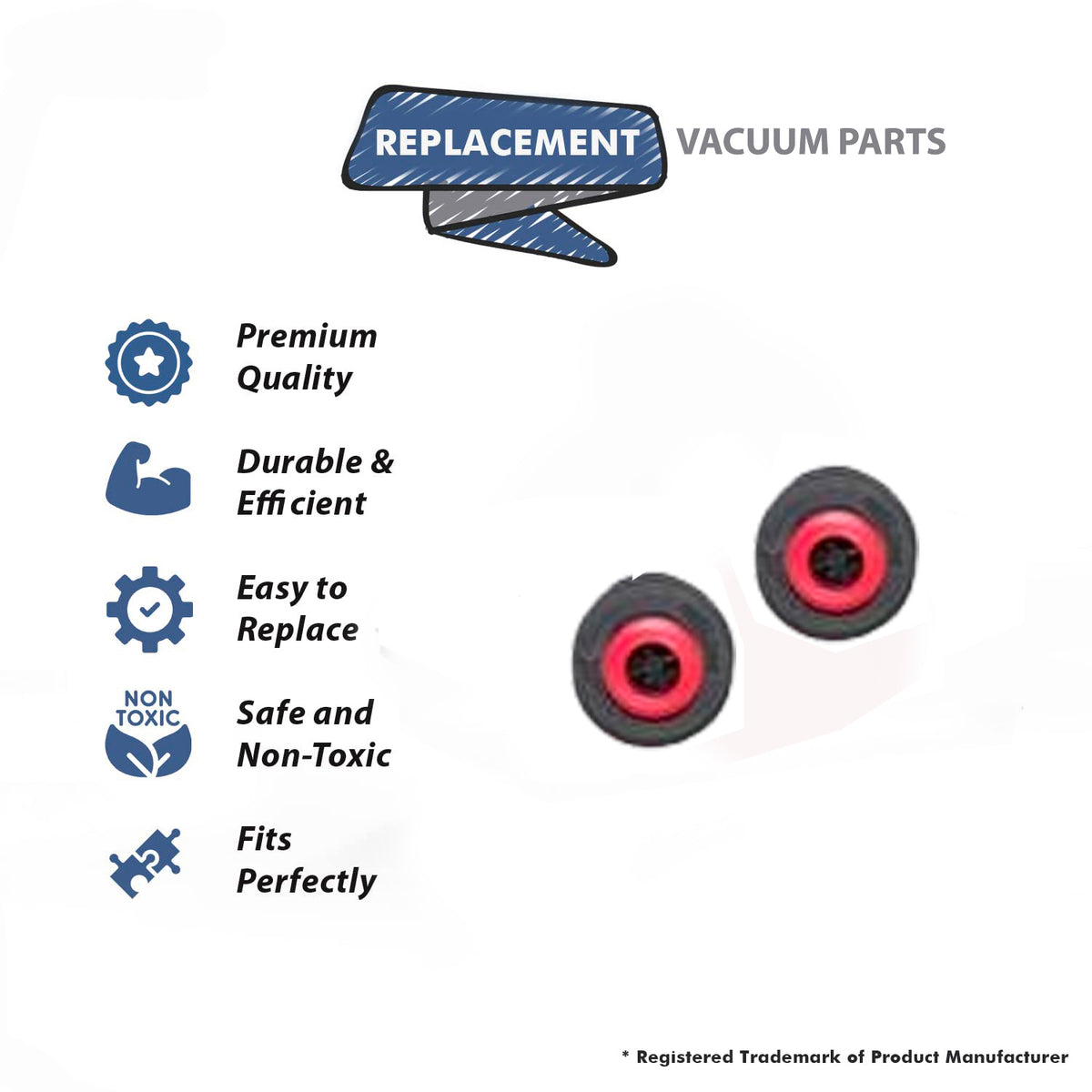 Topvacuumparts 2Pk Replacement Part For Bissell Water Tank Cap and Insert Fits Lift-Off Carpet Cleaners # compare to part 2032287