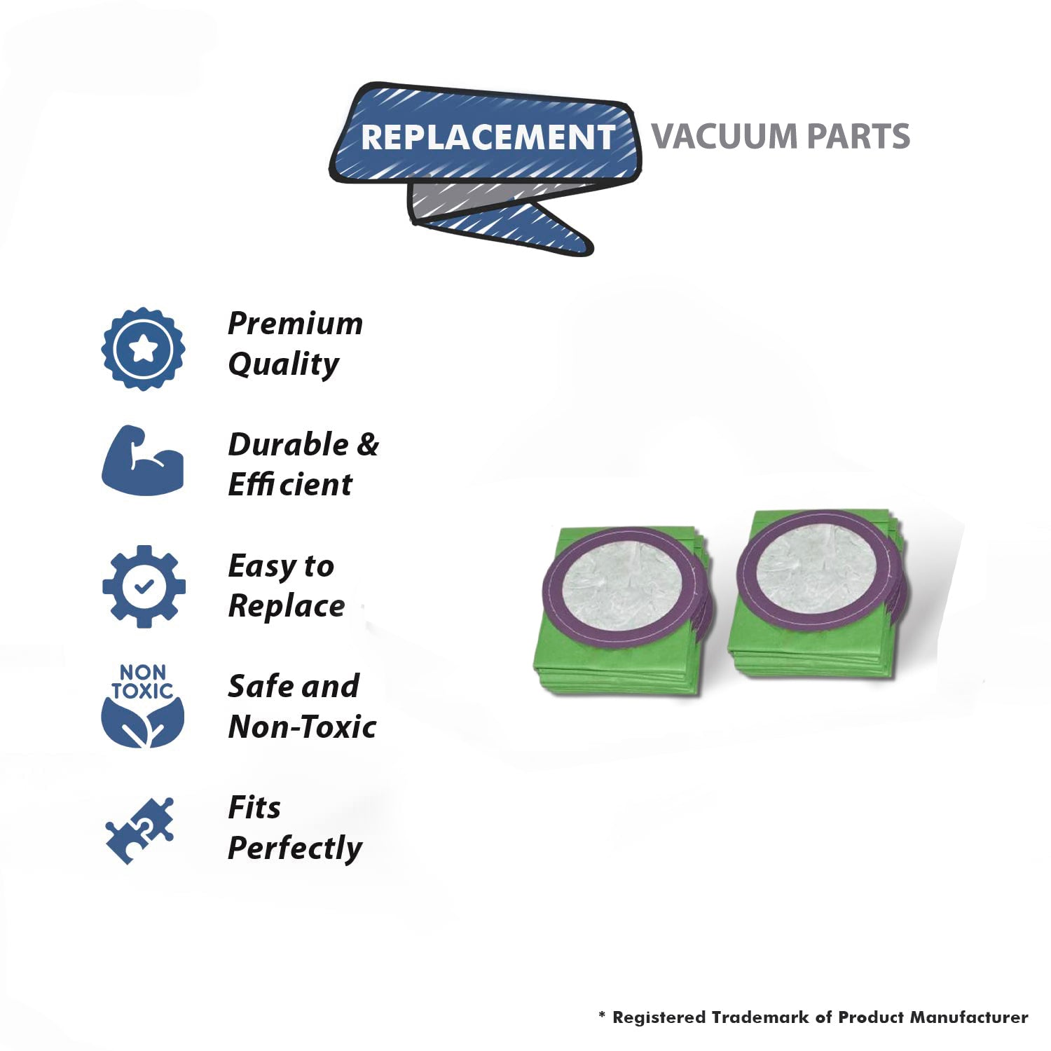 Topvacuumparts 20 PK of Replacement Bags for ProTeam, Compatible with 10 QT BackPack Vacuums - Coachvac, Super Coachvac, Megavac # Part 100331