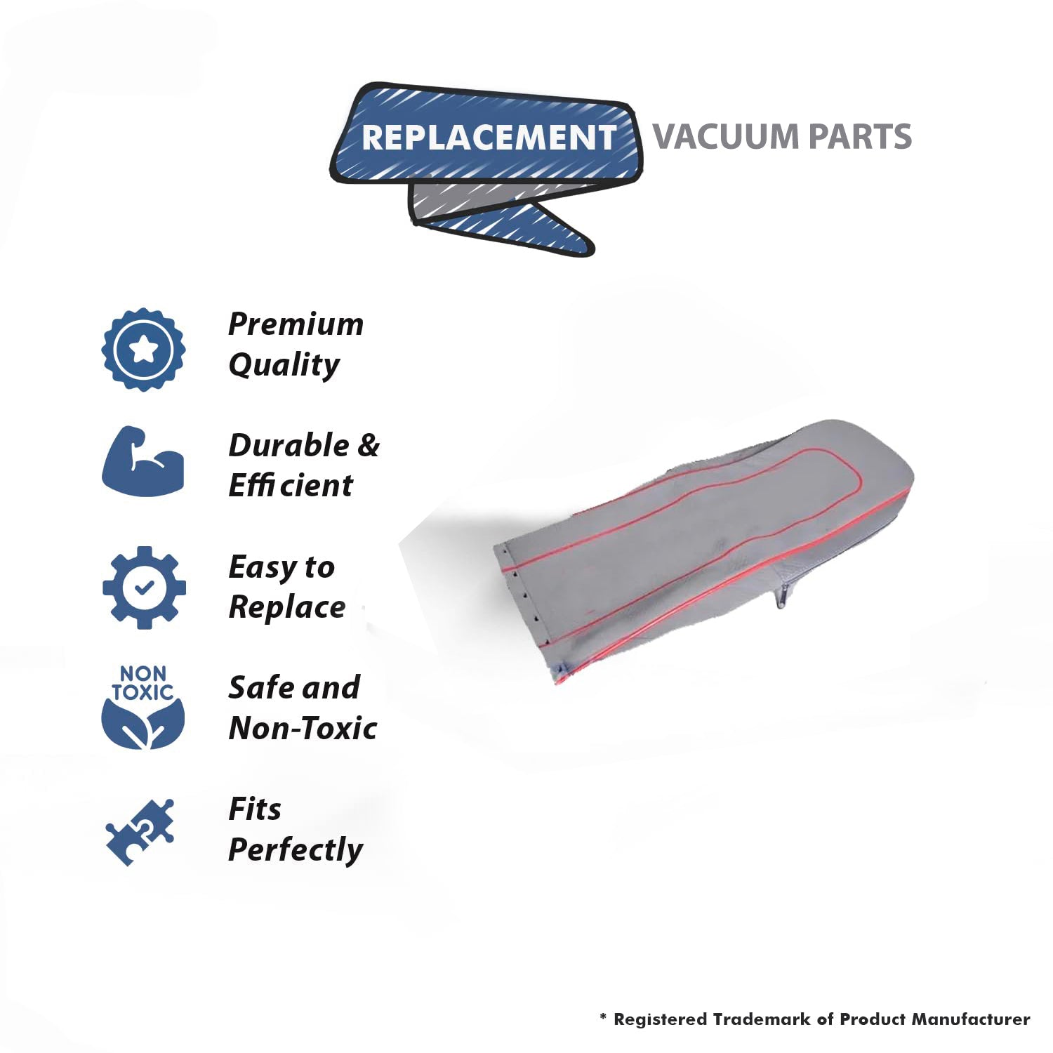 Topvacuumparts Replacement Part For Oreck Vacuum Cleaner Outer Cloth Bag Part # compare to part 430000953