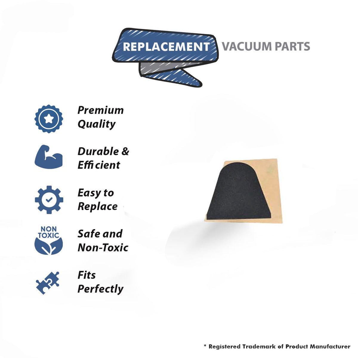 Topvacuumparts Replacement For Hizero F100 Vacuum Cleaner Bionic Mop Decal Roller Sticker # Compare to Part M85F1-00101