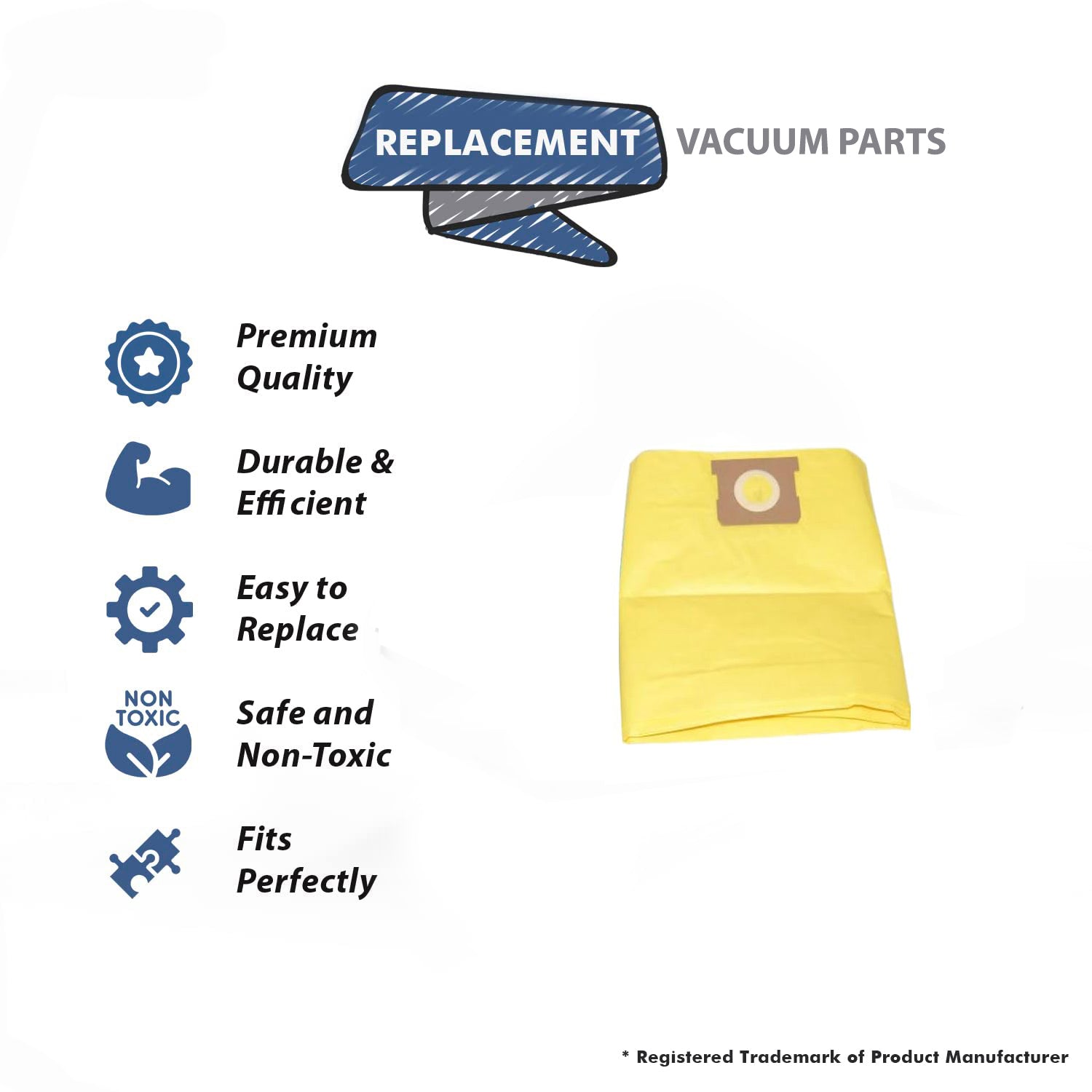 Topvacuumparts Replacement Part For Shop-Vac 10-14 Gallon Micro Filtration Paper Bag (2pk 4 Bags) # compare to part 770