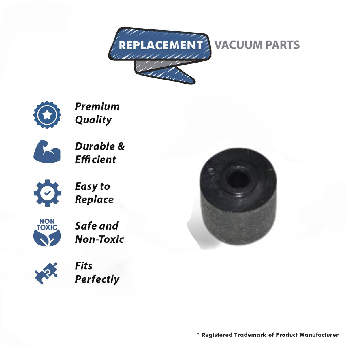 Topvacuumparts Replacement For Hizero F100 Vacuum Cleaner Bionic Mop Front Wheel # Compare to Part M51F1-05901