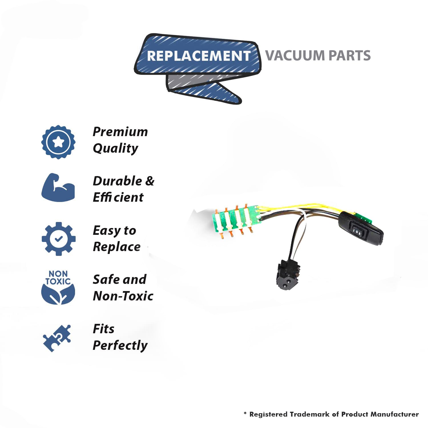 Topvacuumparts Replacement Part For Plastiflex Dual Switch Harness Valuflex Hose - # compare to part KTSWA6200023017