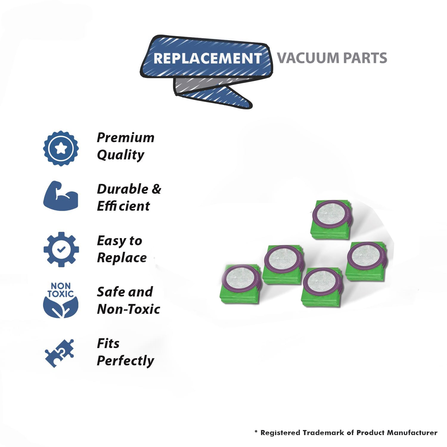 Topvacuumparts Replacement For Pro-team - Pack of 50 Fits (Coachvac, Super Coachvac, Megavac) - 100331