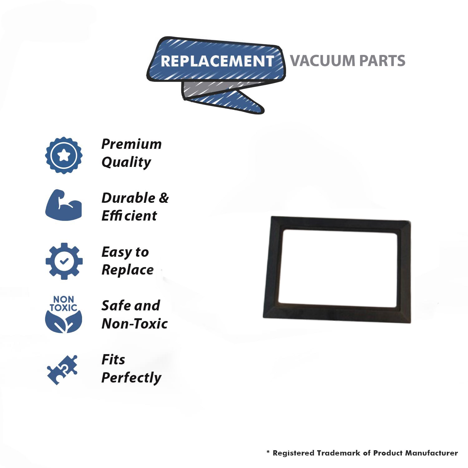 Topvacuumparts Replacement Part For Canplas Vacuum Cleaner Trim Plate # Compare To Part 775589BLK