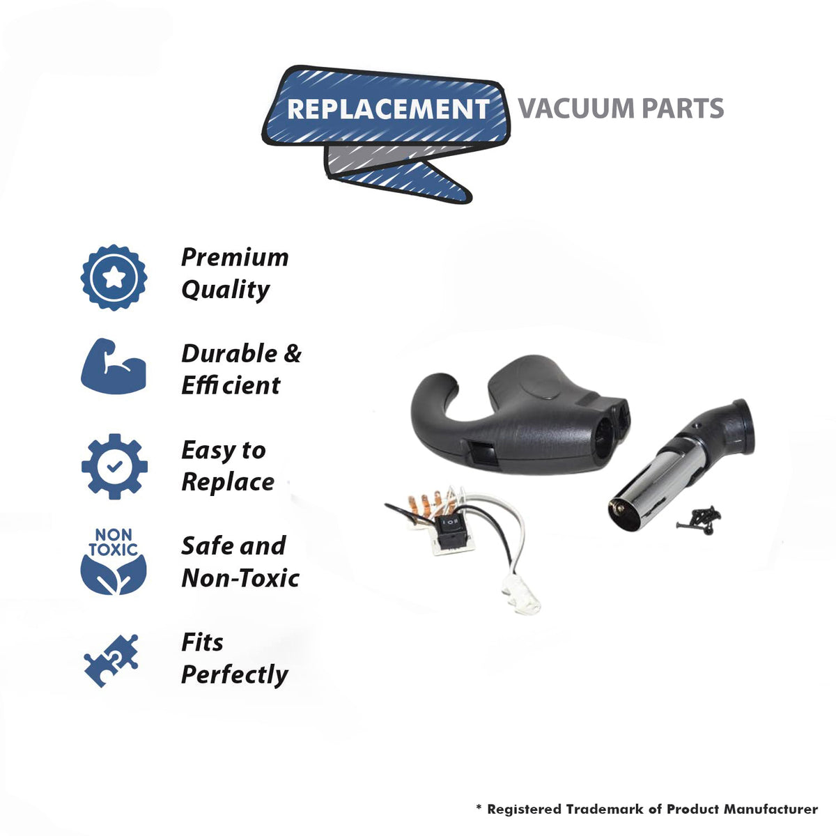 Topvacuumparts Replacement For Cen-tec 3200 Vacuum Cleaner Hose Handle Grip W/Harness Kit # 37924