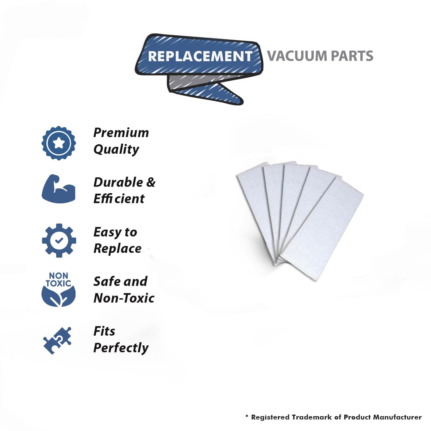 Topvacuumparts Replacement Part For Hoover WindTunnel T-Series Vacuum Exhaust Filter (5 PK) Models UH30300, UH30310, UH30600, CH53005# 902418001
