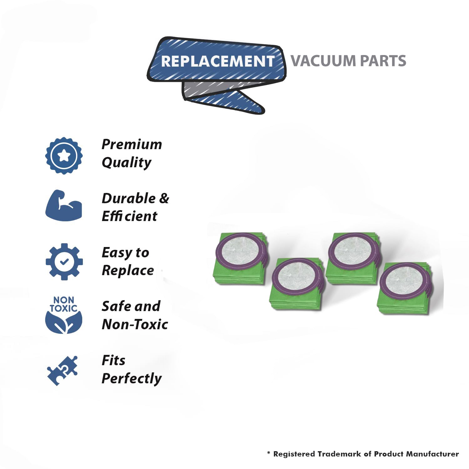 Topvacuumparts Replacement Bags for Proteam 10 Quart Backpack Vacuum Cleaners. Fits Pro Team Coachvac Super Coachvac Megavac 40Pk #100331