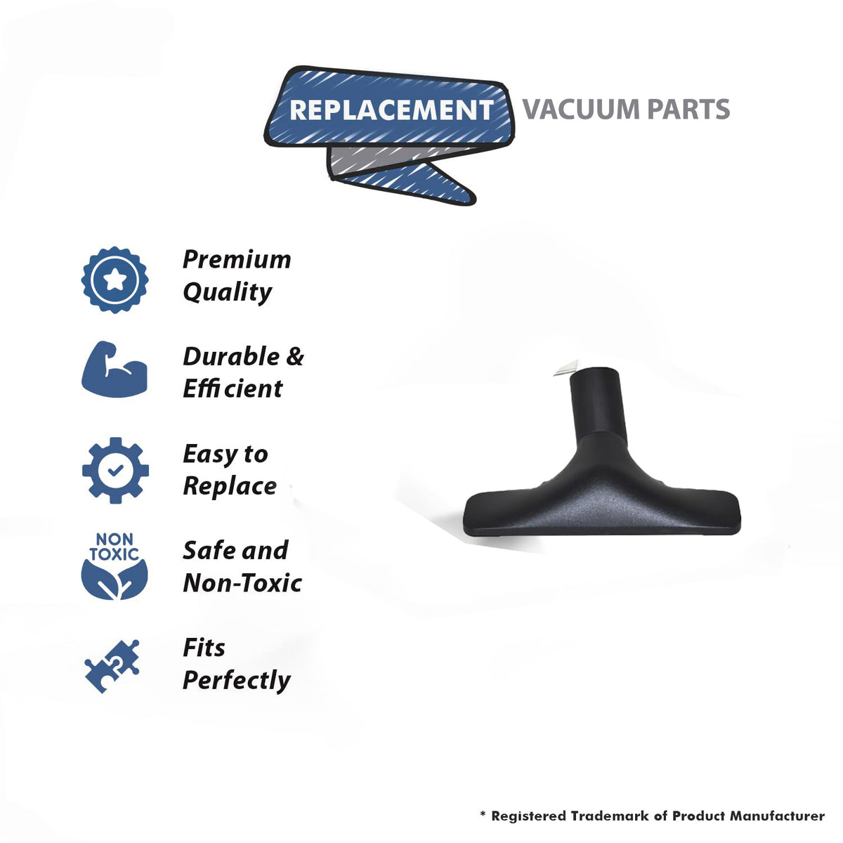 Topvacuumparts Replacement Part For Wessel Werks Vacuum Cleaner 35mm Upholstery Tool # Compare to Part 34.9001-301