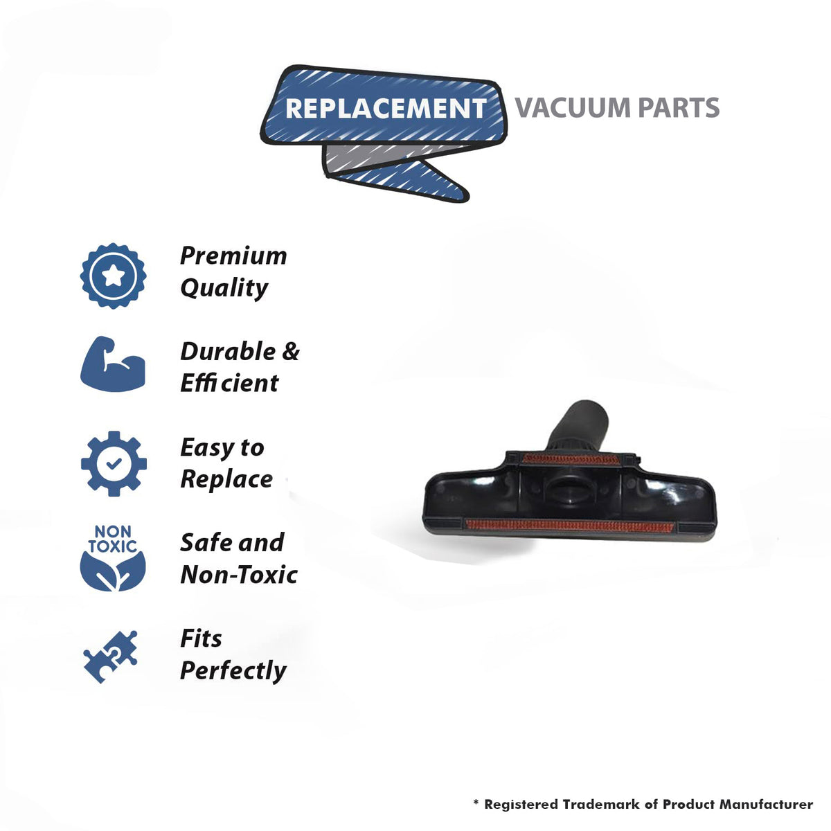 Topvacuumparts Replacement Part For Wessel Werks 1 1/2 Vacuum Cleaner Wand upholstery Tool # Compare to Part 34.9001-303