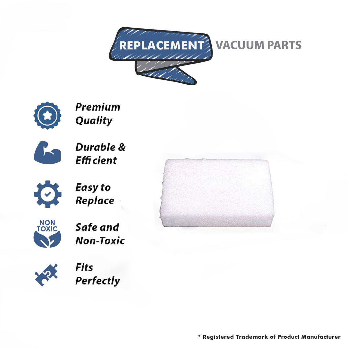Topvacuumparts Replacement Part For Hoover U7069 Conquest Upright Vacuum Cleaner Motor Cushion # compare to part 34141005