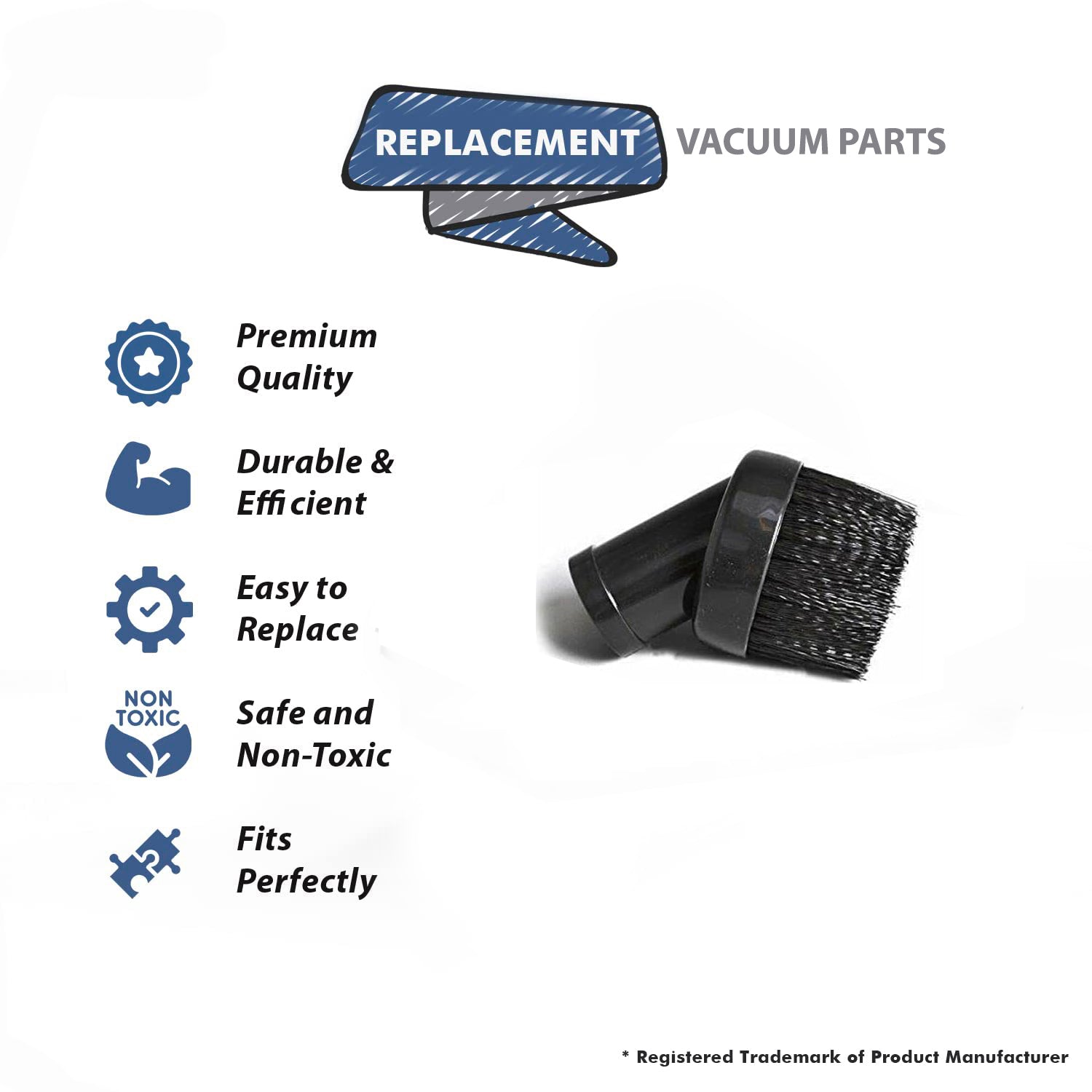 Topvacuumparts Replacement for Wet/Dry Vacs Vacuum Accessories Shop Vacuum Brush Attachment For 1-1/4-Inch Wet/Dry Vacuum Hose (15)