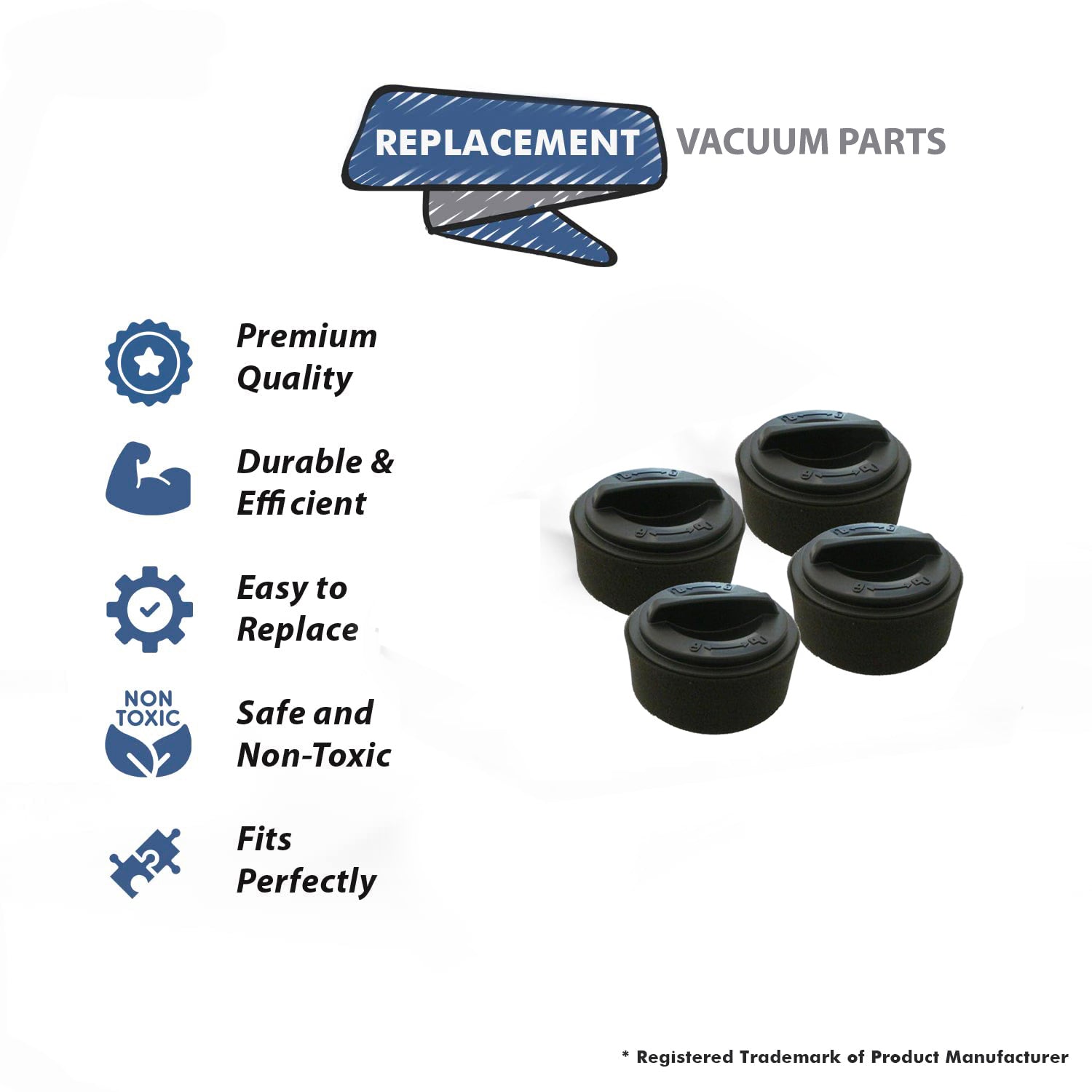 Topvacuumparts Replacement Part For Bissell 23T7 Easy Vacuum Circular 4 Filter Assembly # compare to part 2037593