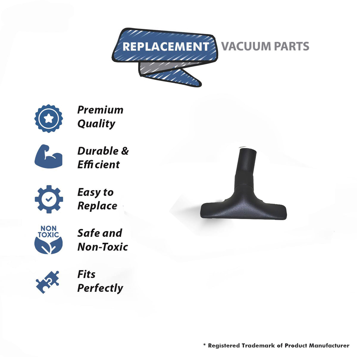 Topvacuumparts Replacement Part For Wessel Werks Vacuum Cleaner 38mm Upholstery Tool # Compare to Part 34.9002-302