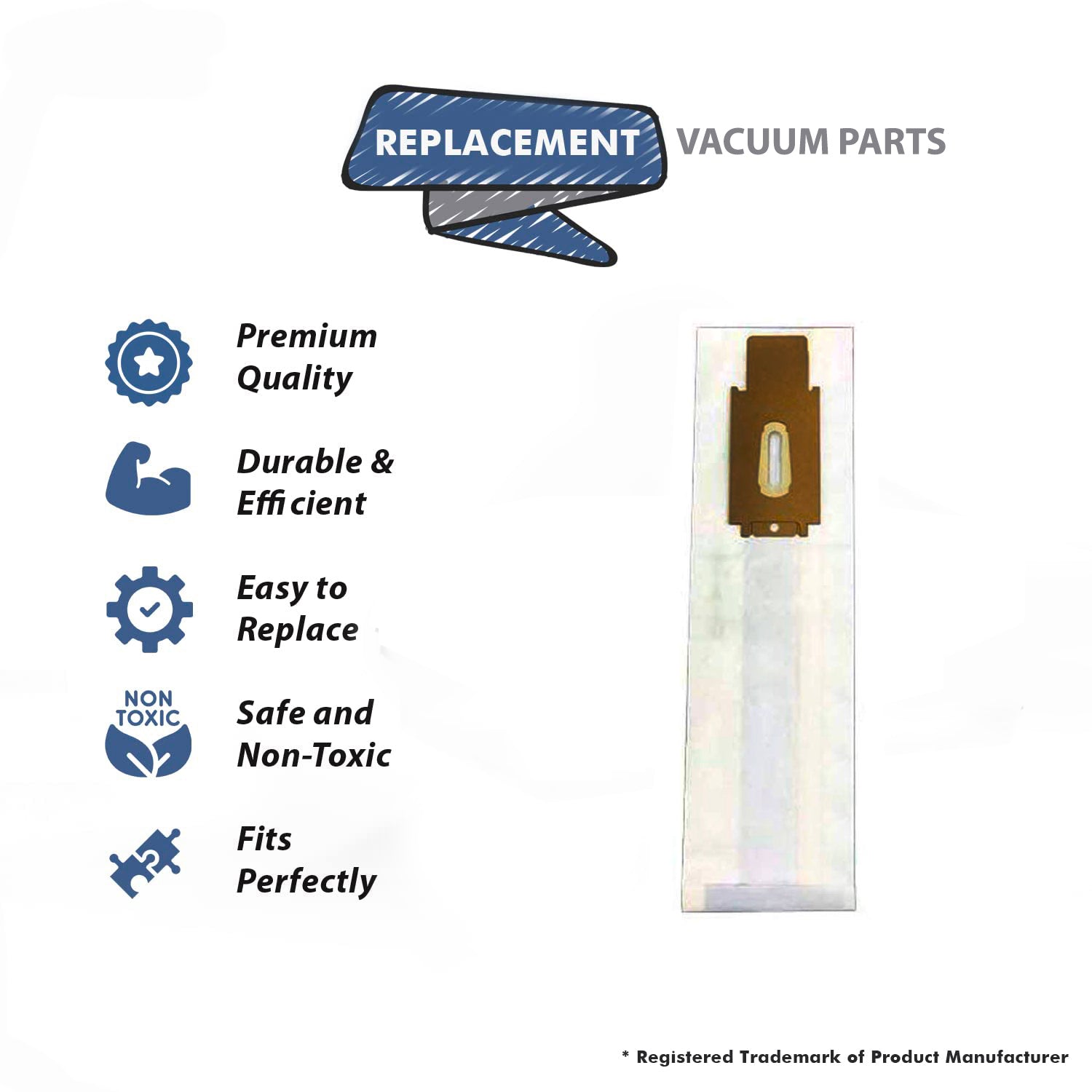 Topvacuumparts Replacement Part For Oreck 16 Allergy Bags XL XL2 Upright Vacuum Type CC # compare to part CCPK8DW