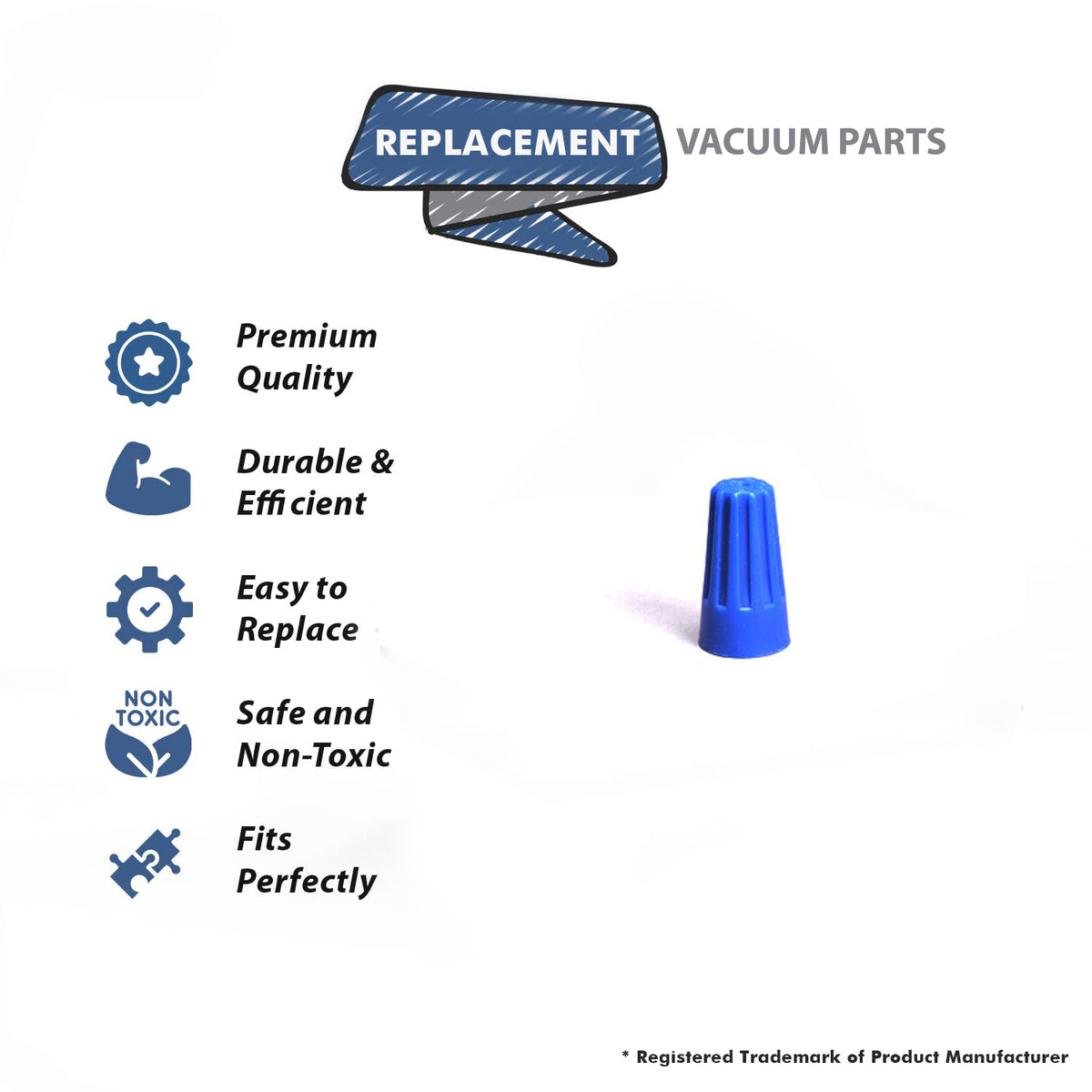 Topvacuumparts Replacement For Fit All Residential Vacuum Cleaner Blue Large Wire Nuts # Compare to Part MAE330