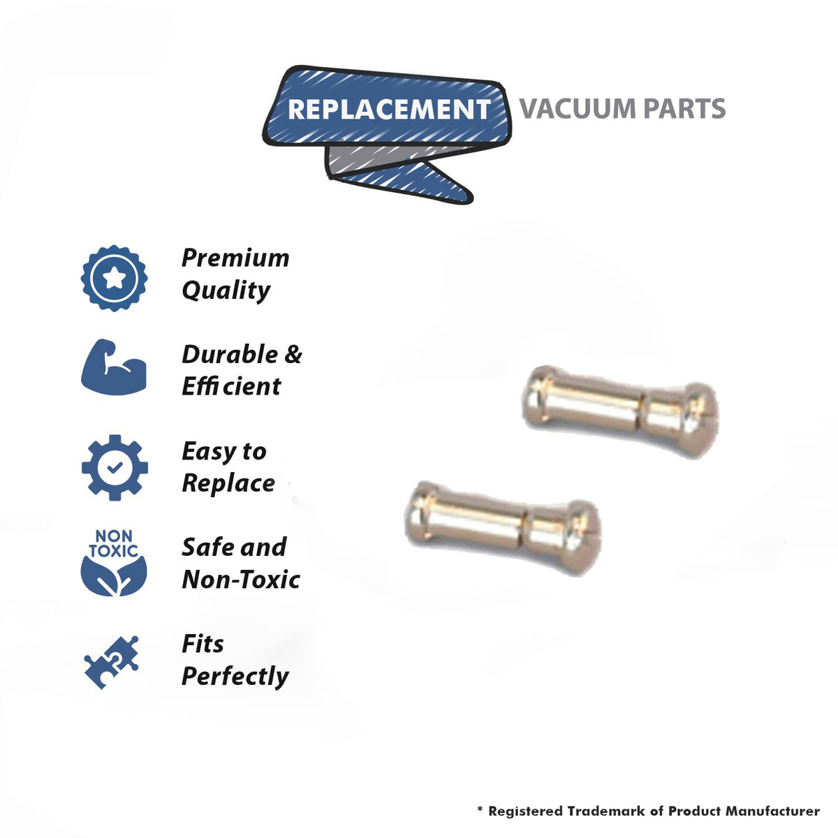Topvacuumparts Replacement Part for Upright Handle 2 Nut and Bolt # Compare to Part 20-6400-05