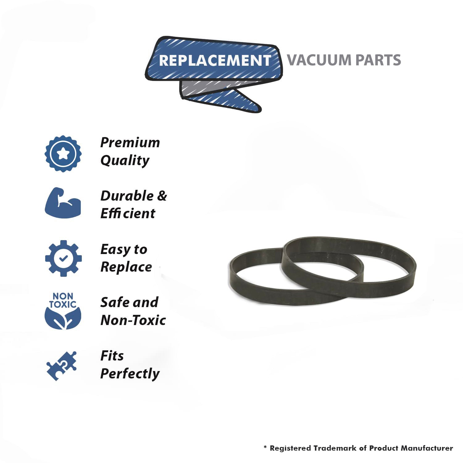 Topvacuumparts Replacement Hoover Empower Model U5172-900, U5267-900, U5267-980, U5269-900, U5035-930 Belt (2 Belts)