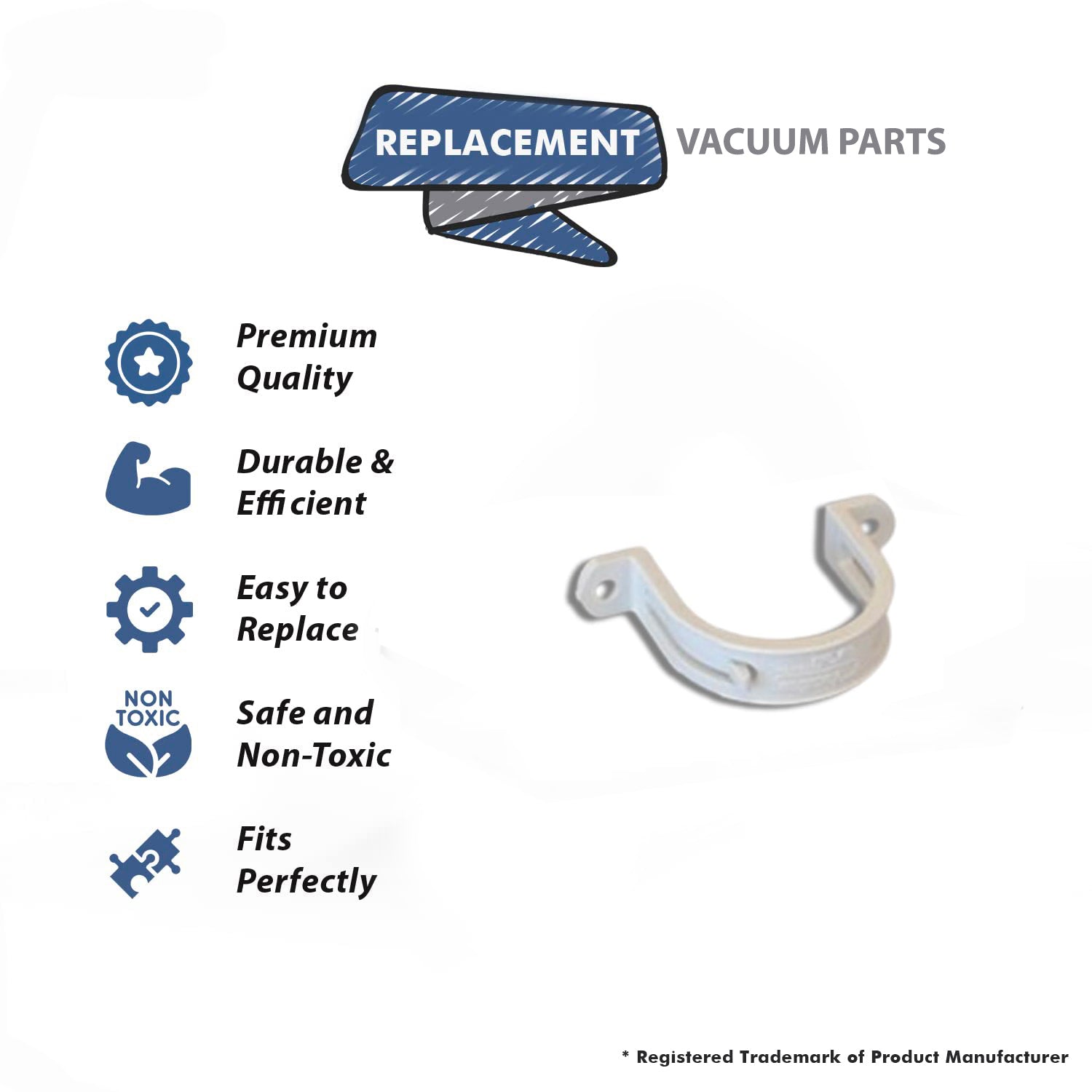 Topvacuumparts Replacement for Central Vac Pipe Straps with Low Voltage Wire Holder # compare to part 765545W