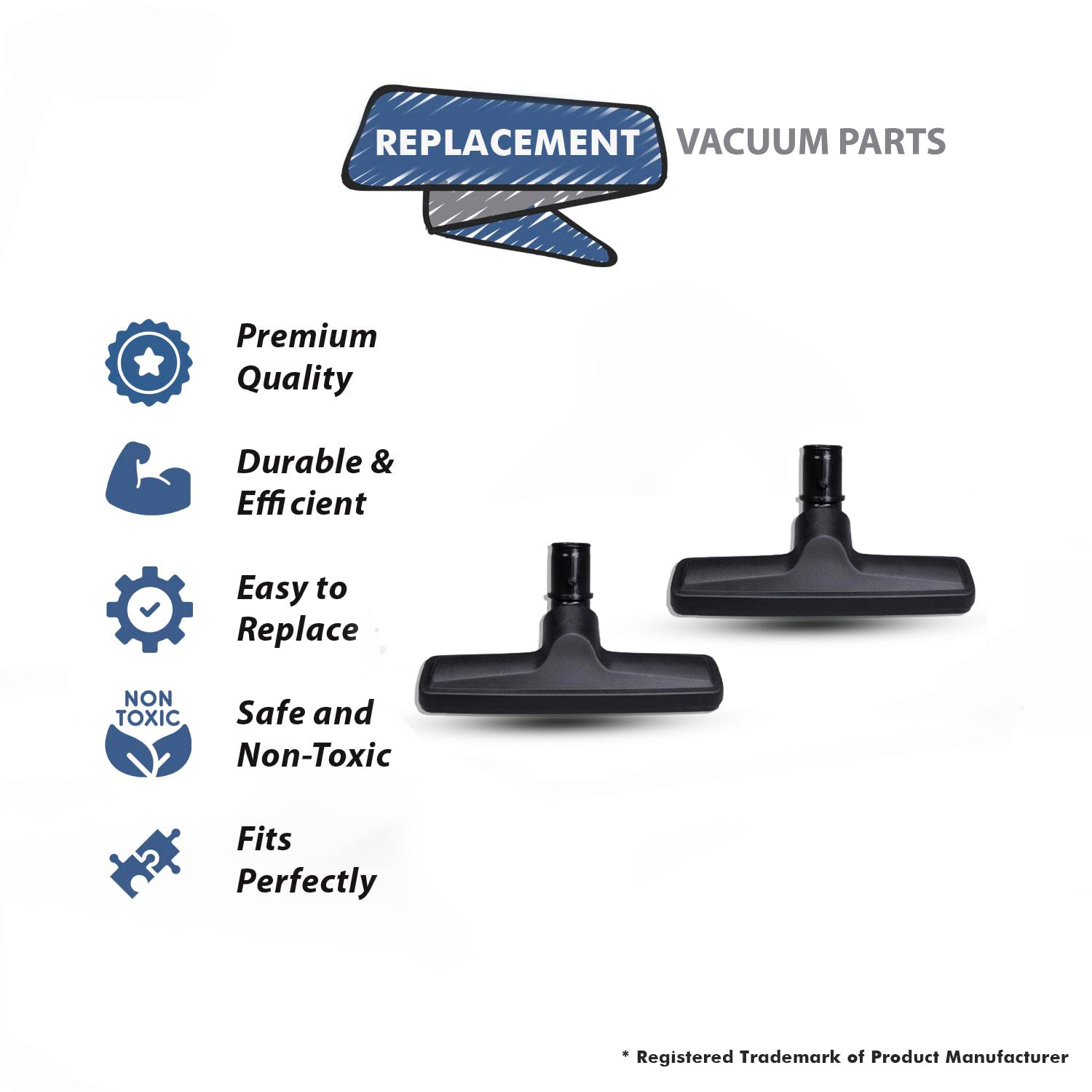 Topvacuumparts Replacement For Hoover Canister Vacuum Cleaner Floor Brush, 2PK Compare To Part 40-1503-64