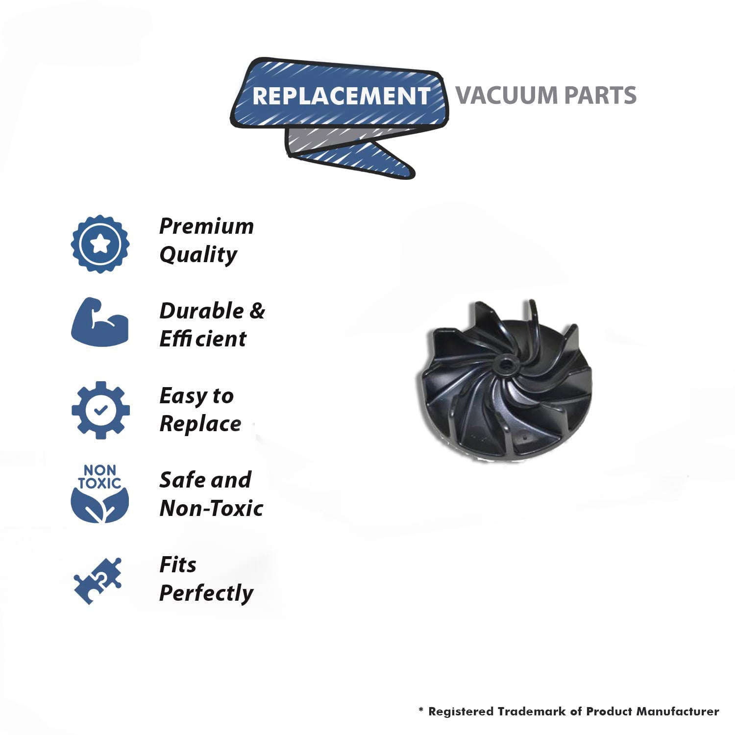 Topvacuumparts Replacement Part For Simplicity Vacuum Cleaner Fan Direct # Compare To Part B386-1700