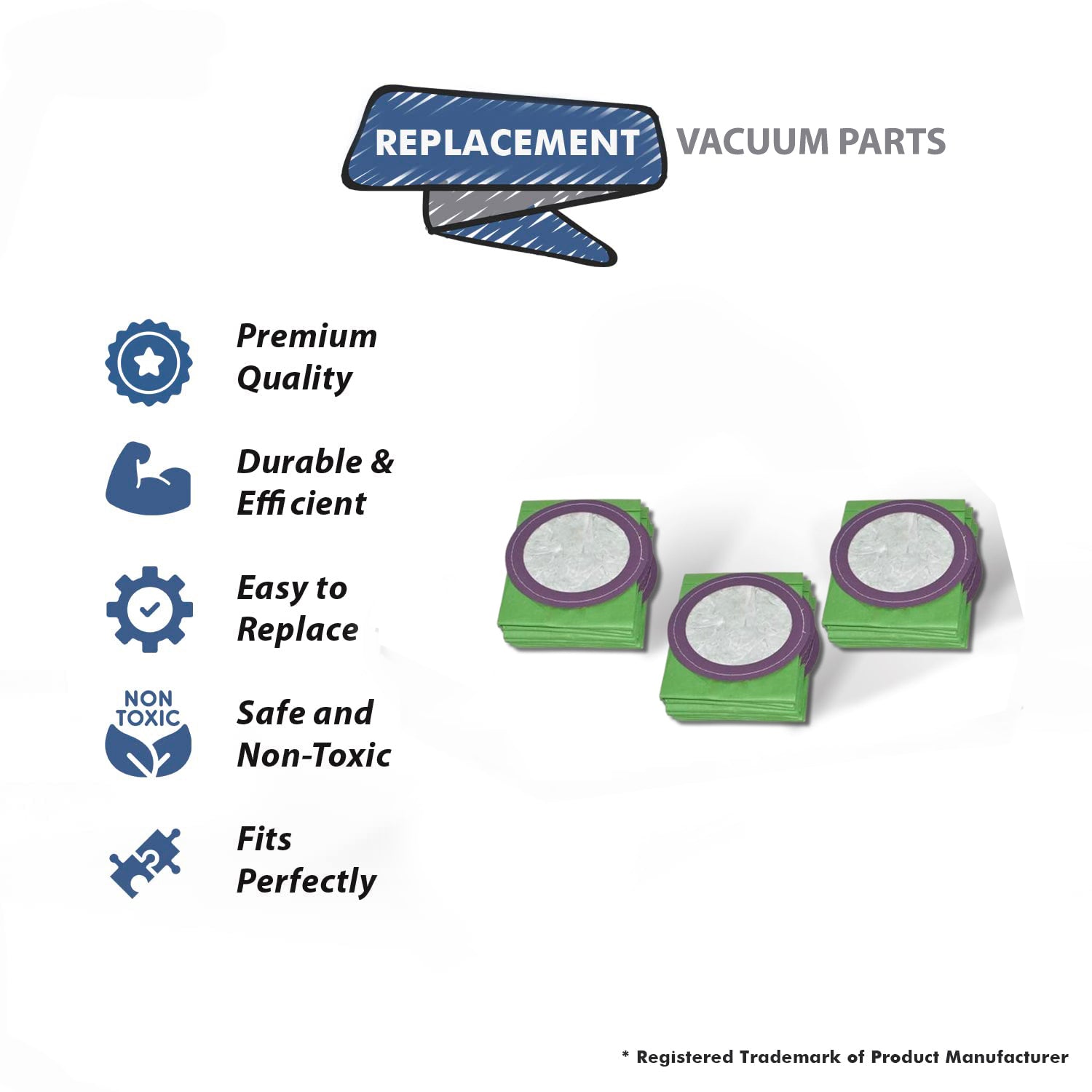 Topvacuumparts 30 PK of Replacement Bags for ProTeam, Compatible with 10 QT BackPack Vacuums - Coachvac, Super Coachvac, Megavac # Part 100331