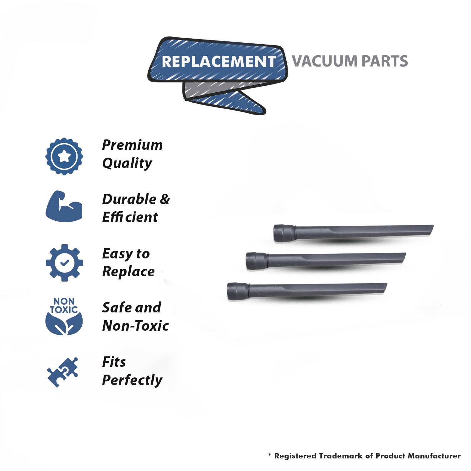 Topvacuumparts Replacement For Hoover UH70210 Wind Tunnel T Series Vacuum Crevice Tool, 3PK